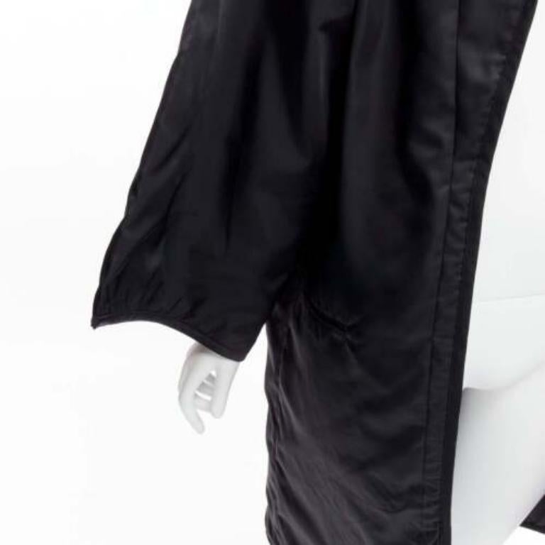 YOHJI YAMAMOTO Vintage black armhole cutout padded kimono overcoat S For Sale 3