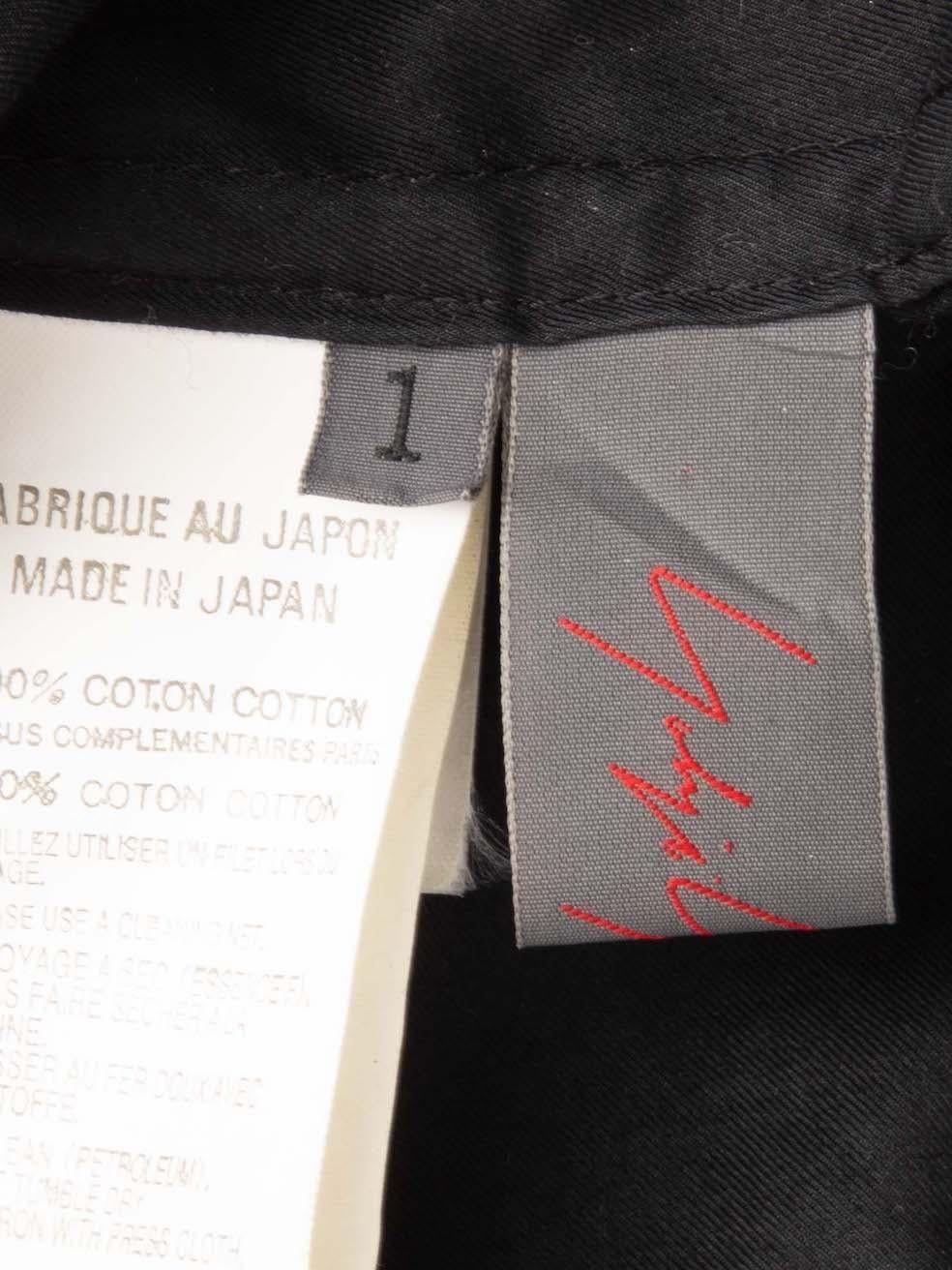 Women's Yohji Yamamoto Vintage Black Zip Up Cropped Jacket Size S For Sale