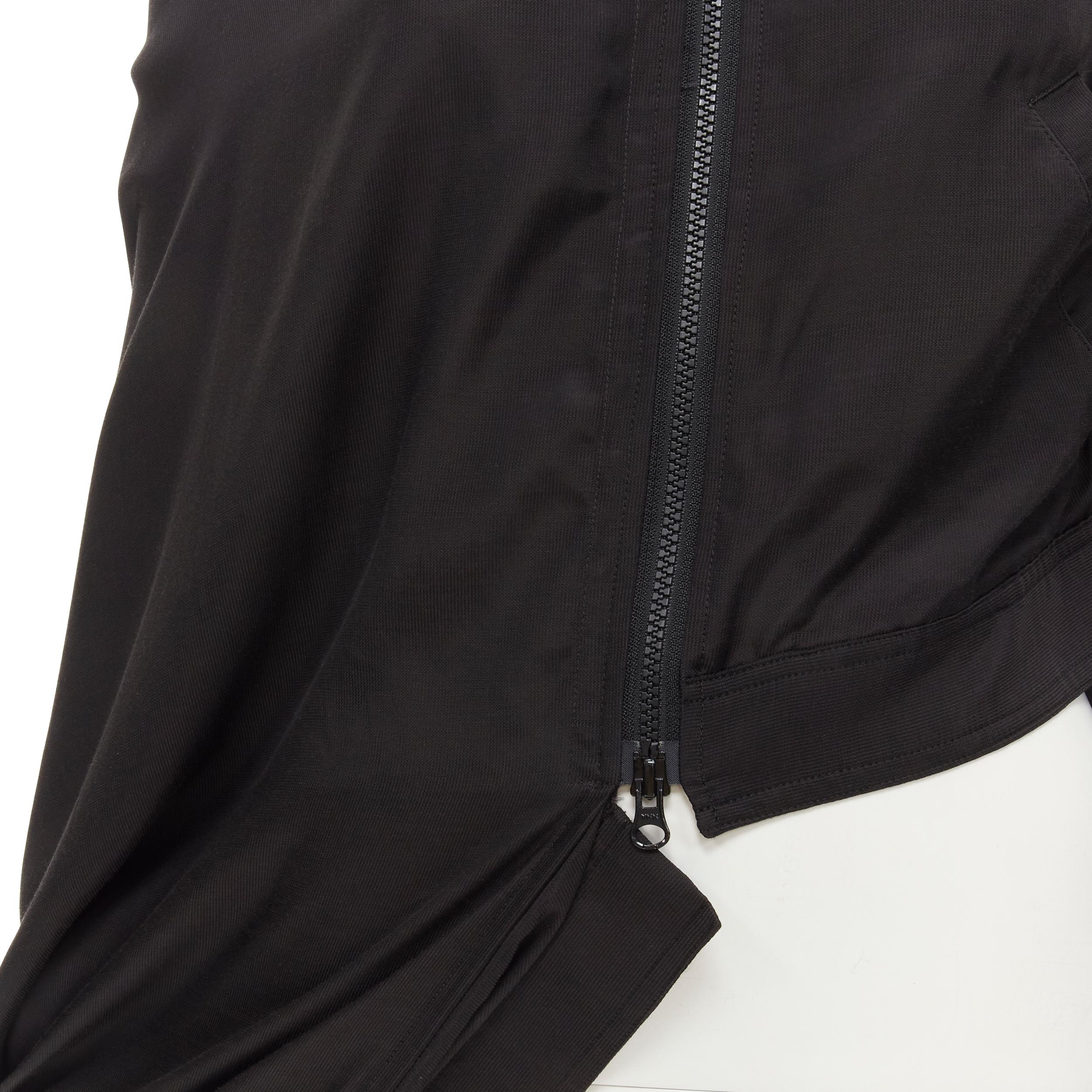 YOHJI YAMAMOTO Vintage Runway black asymmetric zip jacket JP2 M In Excellent Condition In Hong Kong, NT