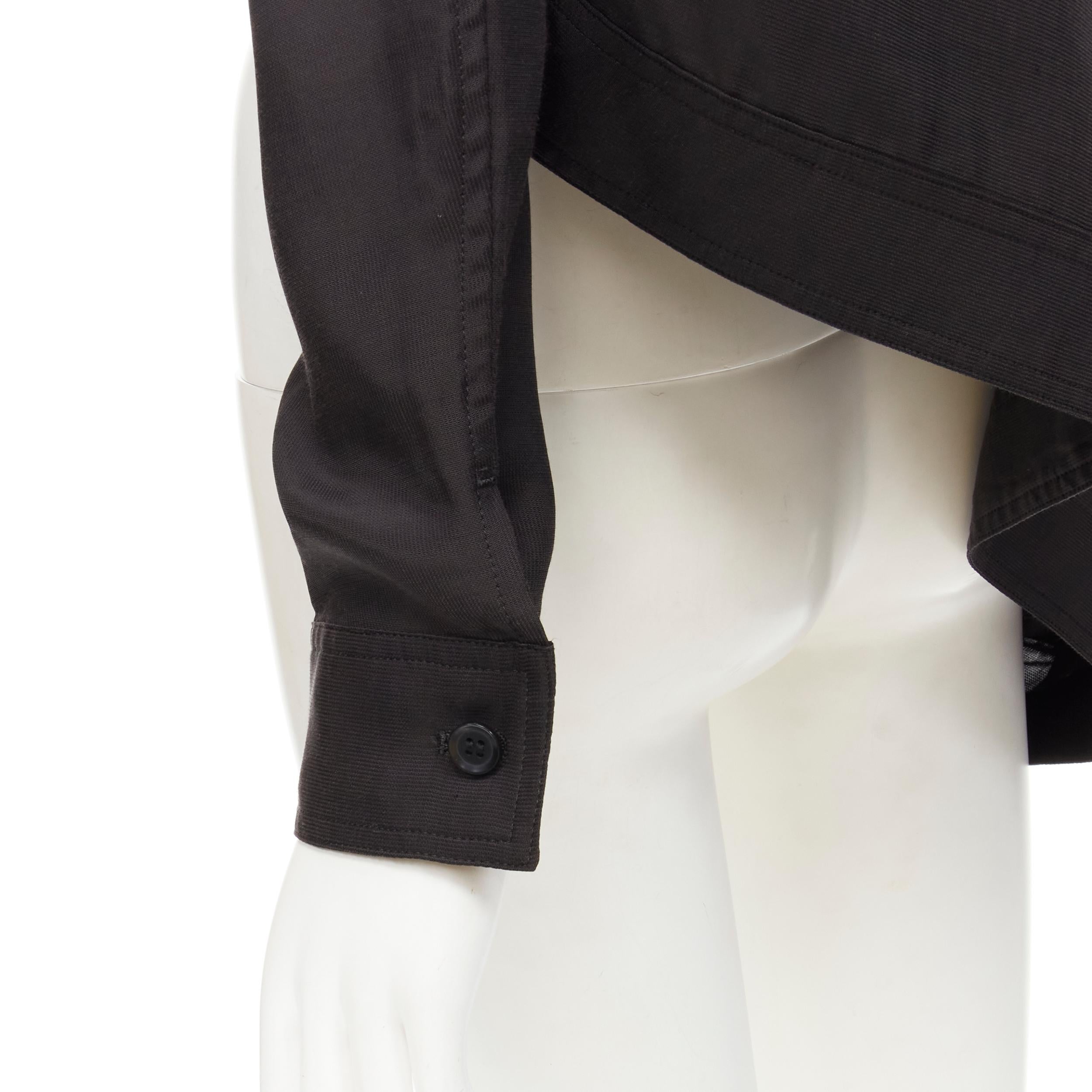 YOHJI YAMAMOTO Vintage Runway black asymmetric zip jacket JP2 M 1