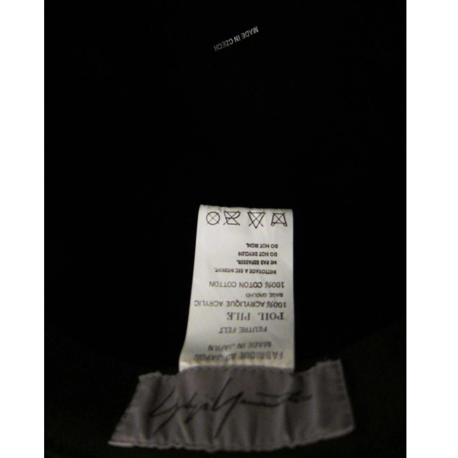 Yohji Yamamoto Kunstpelzmütze mit breiter Krempe:: ca. AW 2013 3