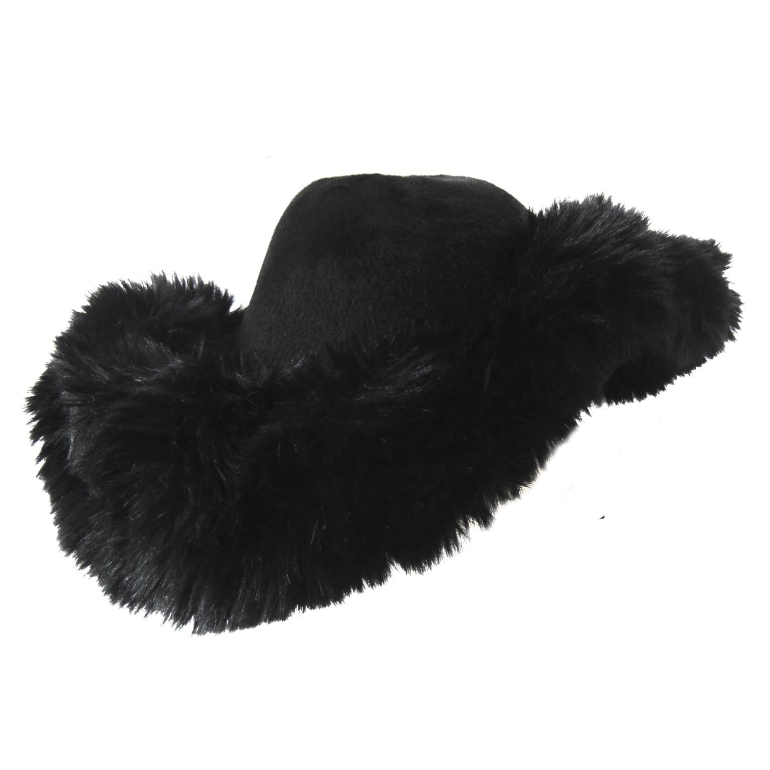 Yohji Yamamoto Wide Brim Faux Fur Hat circa AW 2013