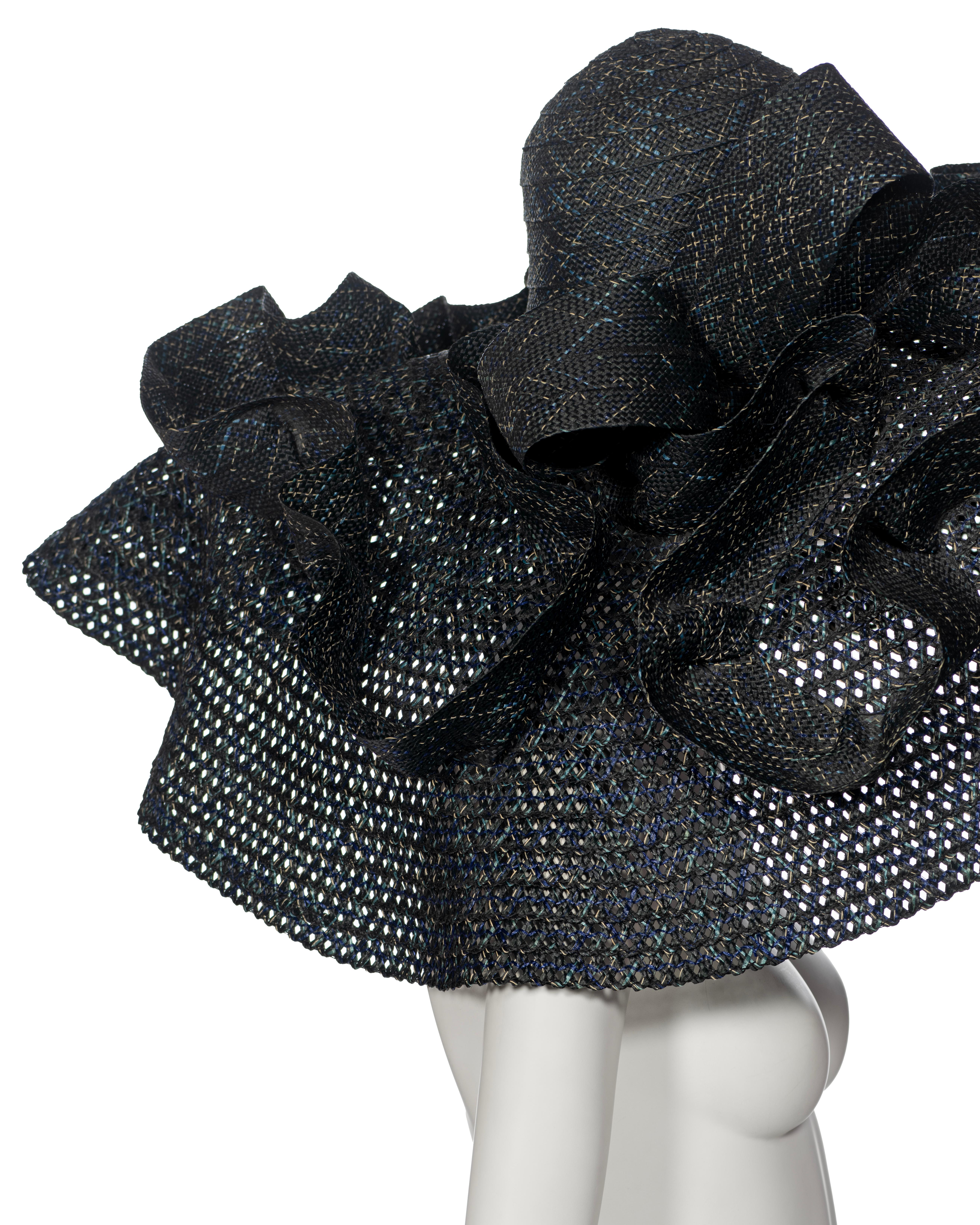 Cappello da passerella Yohji Yamamoto a tesa larga, ss 1988 in vendita 2