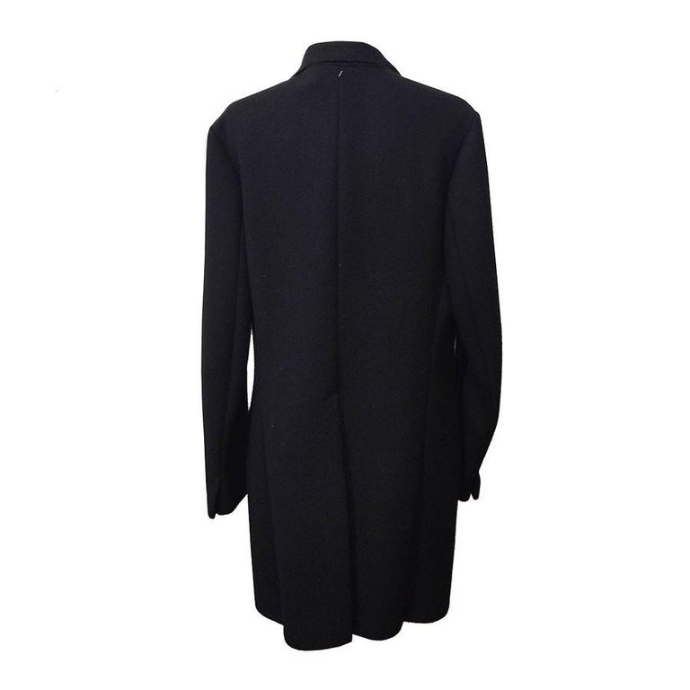 Manteau En Laine Yohji Yamamoto - Taille M - Couleur Bleu - Occasion Parfait état