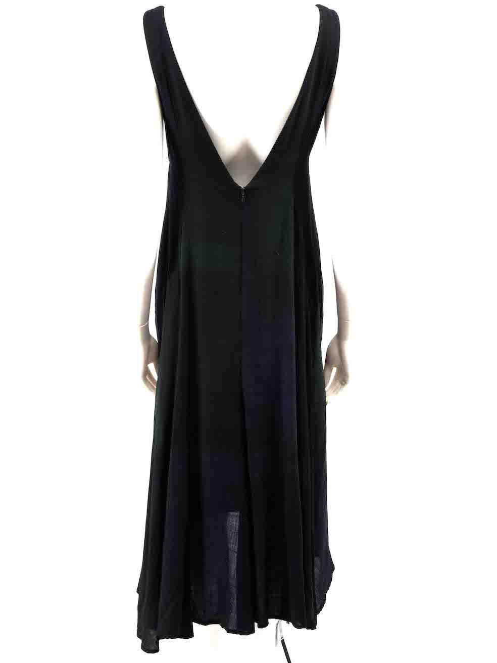 Yohji Yamamoto Wool Sleeveless Midi Dress Size XS In Good Condition For Sale In London, GB