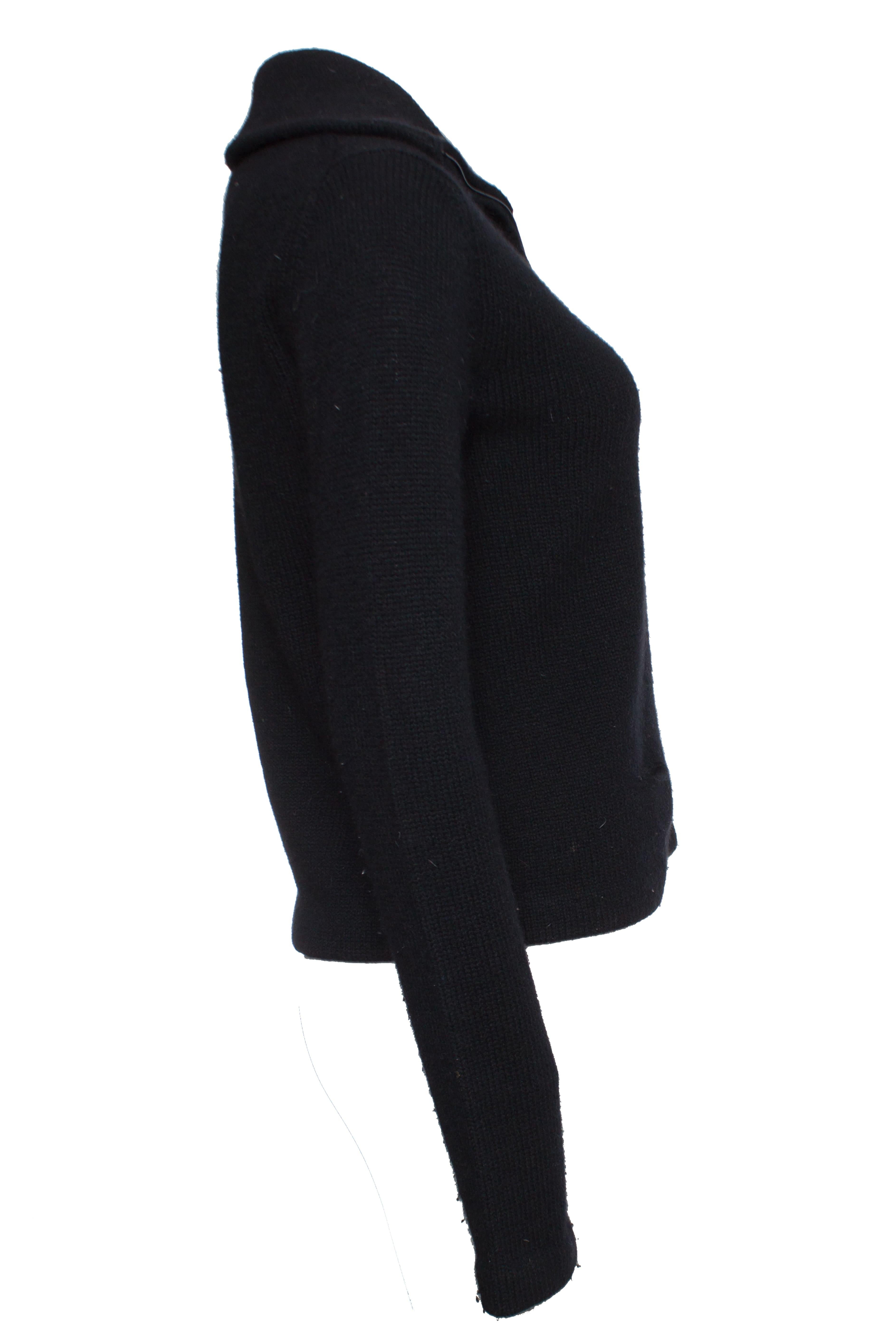 Yohji Yamamoto, Wollweste mit extra hohem Kragen. im Zustand „Gut“ im Angebot in AMSTERDAM, NL