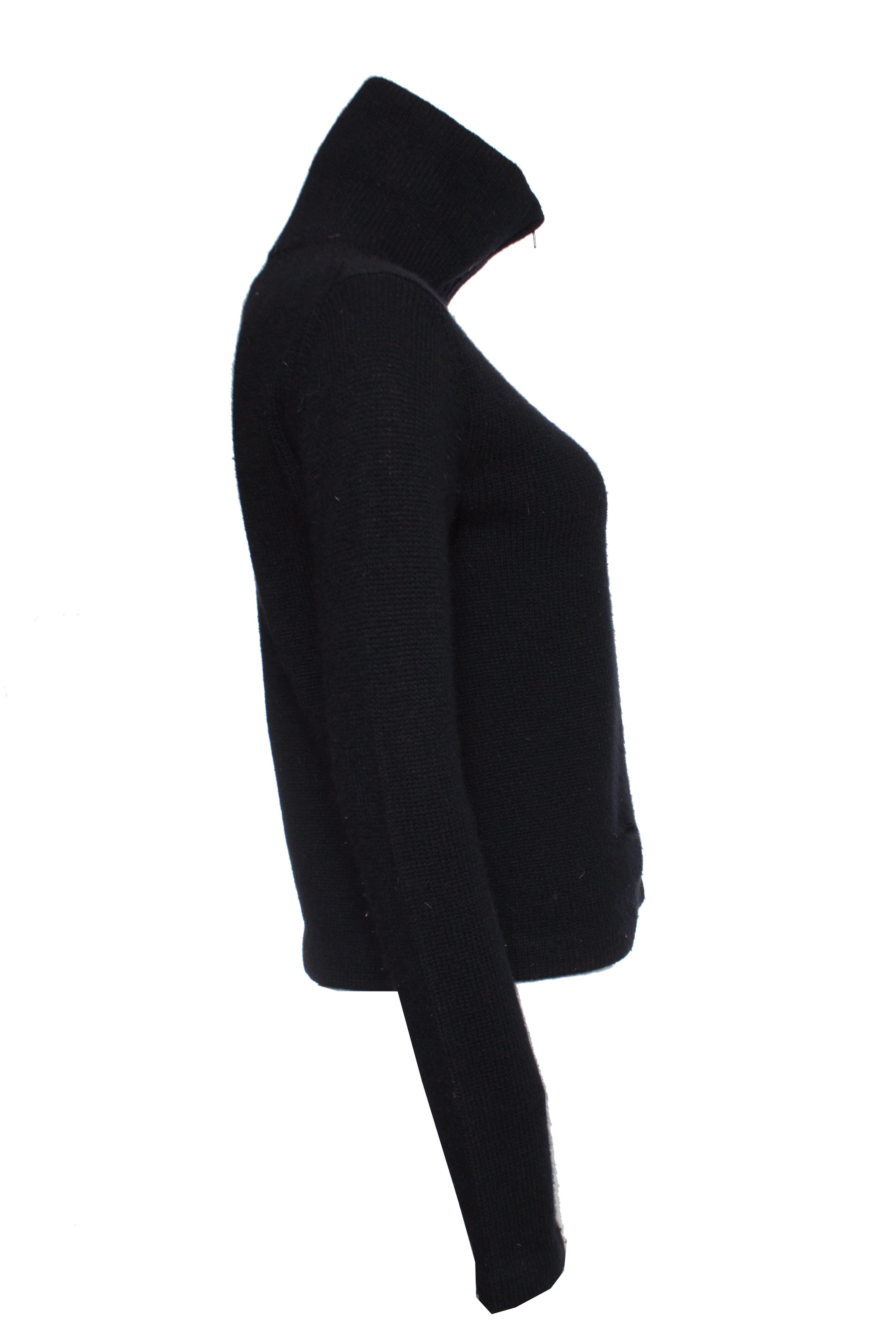 Yohji Yamamoto, Wollweste mit extra hohem Kragen. Damen im Angebot