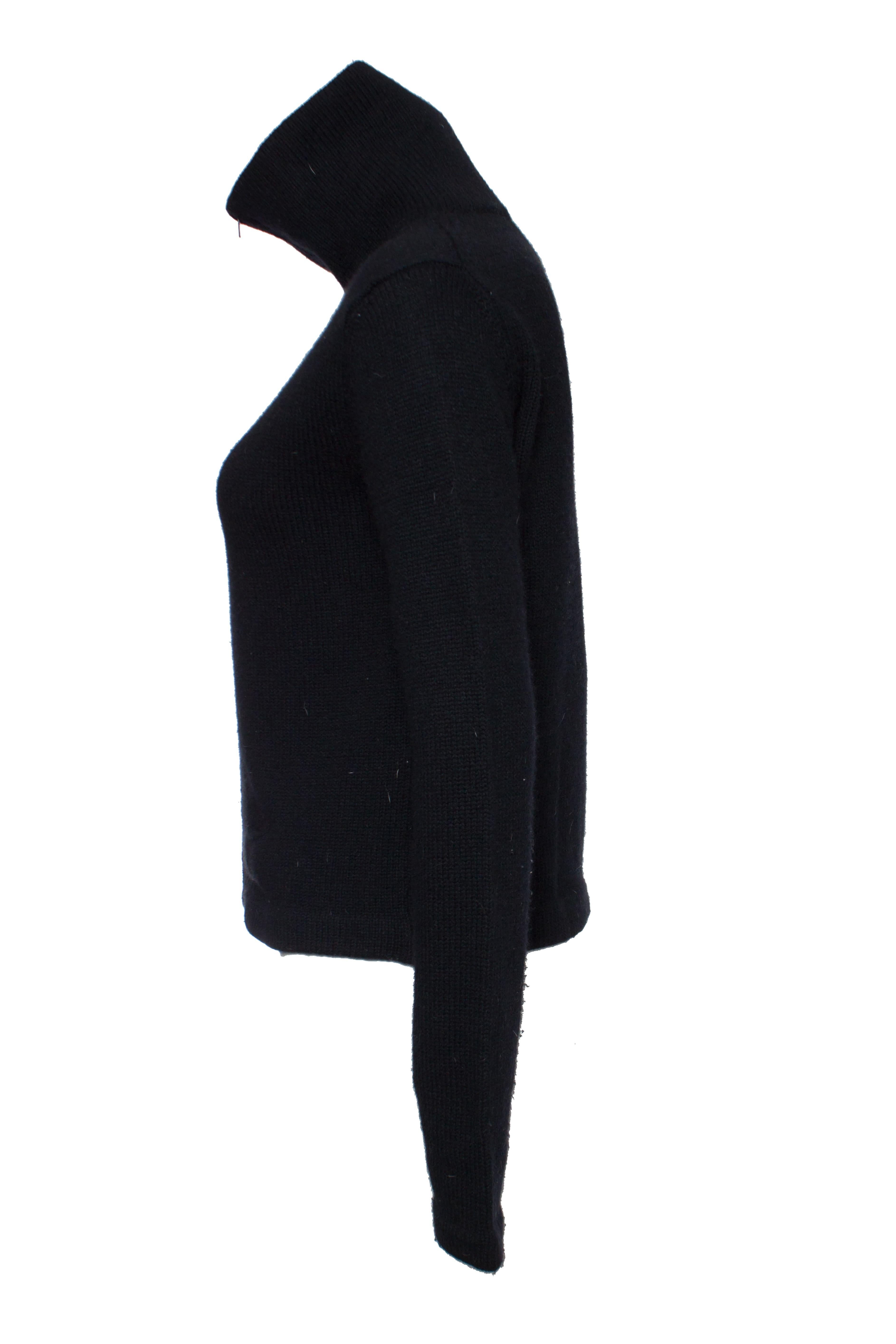 Yohji Yamamoto, Wollweste mit extra hohem Kragen. im Angebot 1