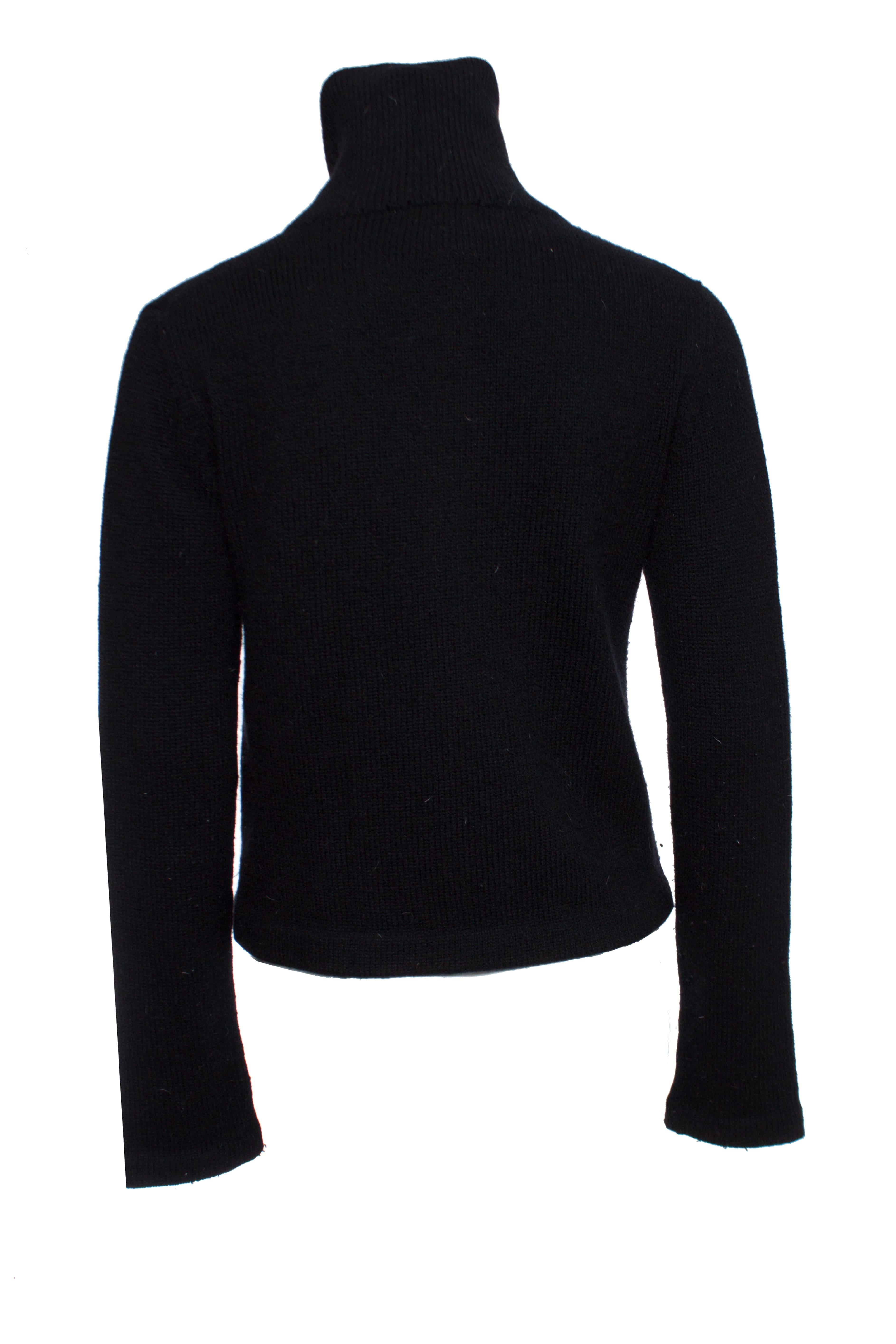 Yohji Yamamoto, Wollweste mit extra hohem Kragen. im Angebot 2