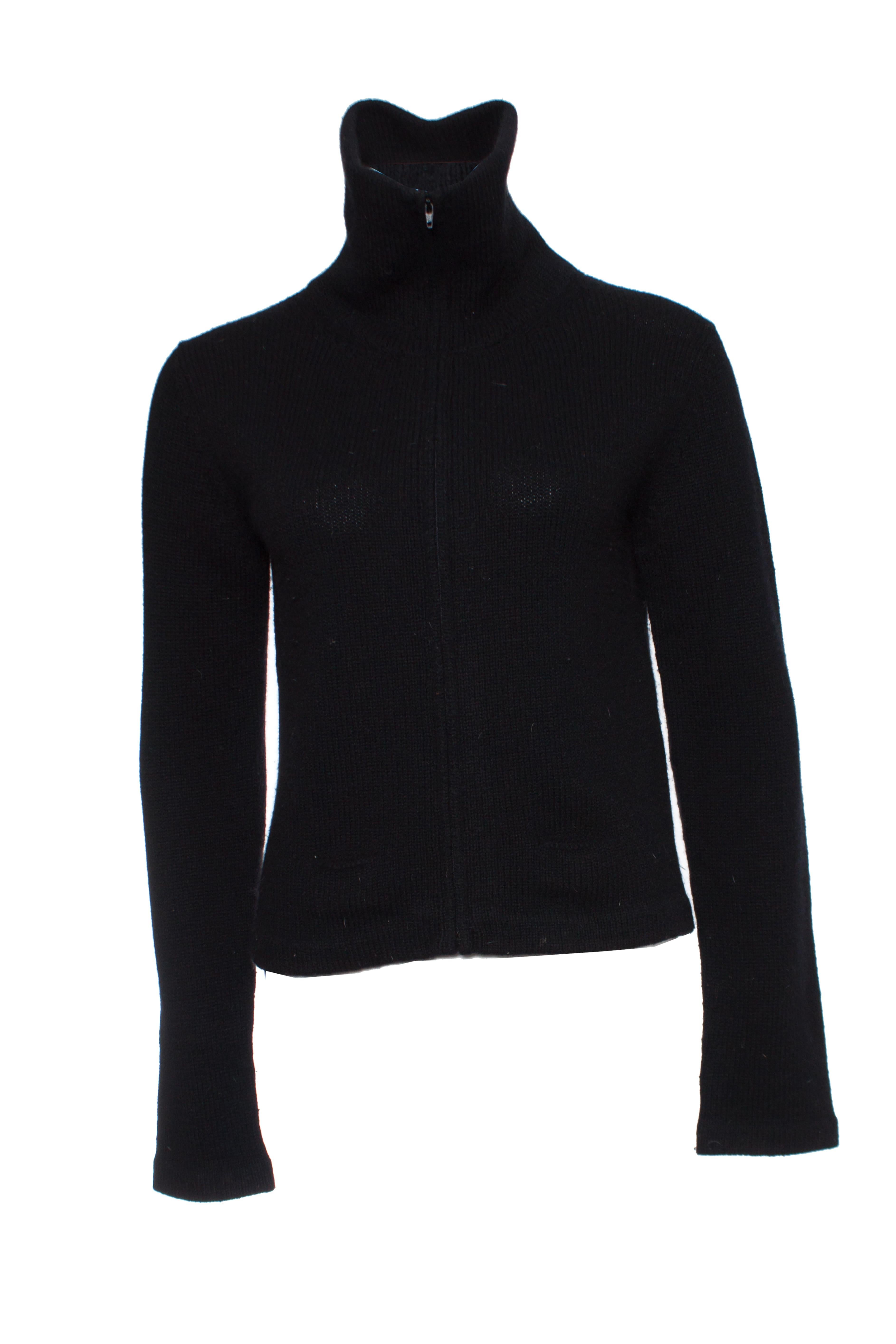Yohji Yamamoto, Wollweste mit extra hohem Kragen. im Angebot 4