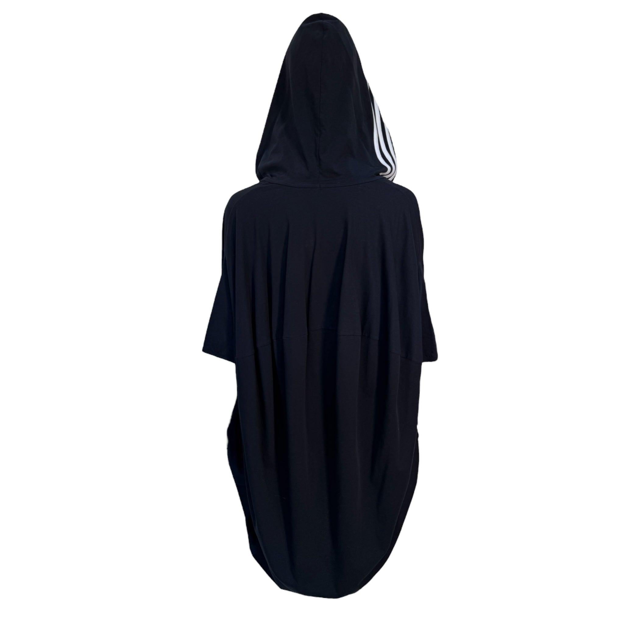 Women's Yohji Yamamoto x Adidas Y-3 Black Bubble Hoodie, 2000s For Sale