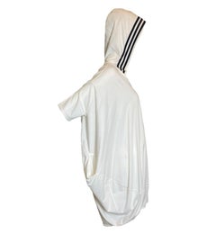 Yohji Yamamoto x Adidas Y-3 YAMAMOTO Felpa con cappuccio a bolle bianche, anni 2000