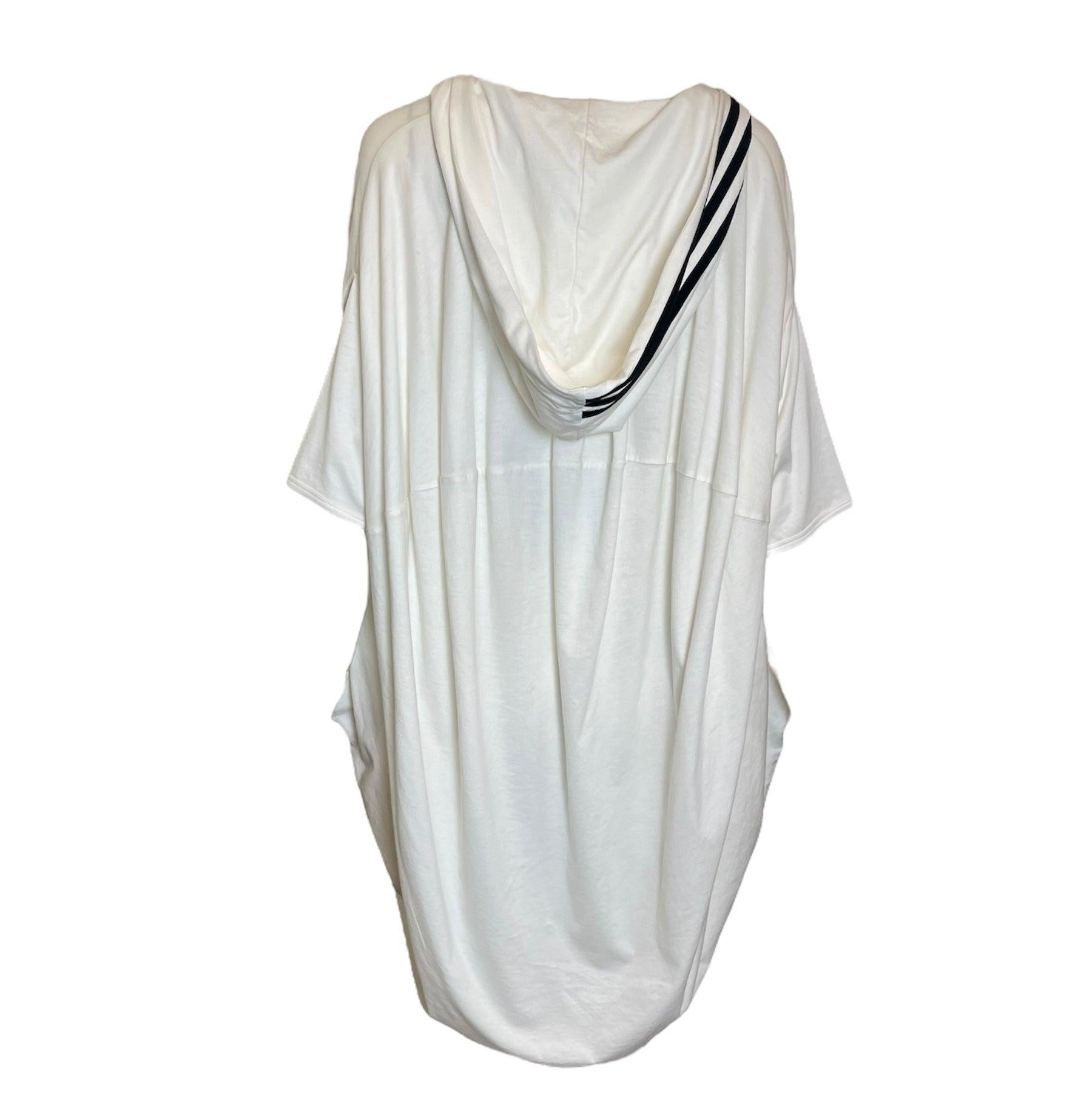 Gray Yohji Yamamoto x Adidas Y-3 White Bubble Hoodie, 2000s For Sale