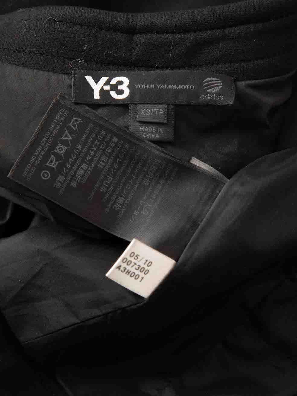 Yohji Yamamoto Y-3 Adidas Veste noire à rayures Taille XS en vente 1