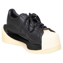 Yohji Yamamoto Y-3 Black Leather Gendo Superstar Trainers Size UK 6.5