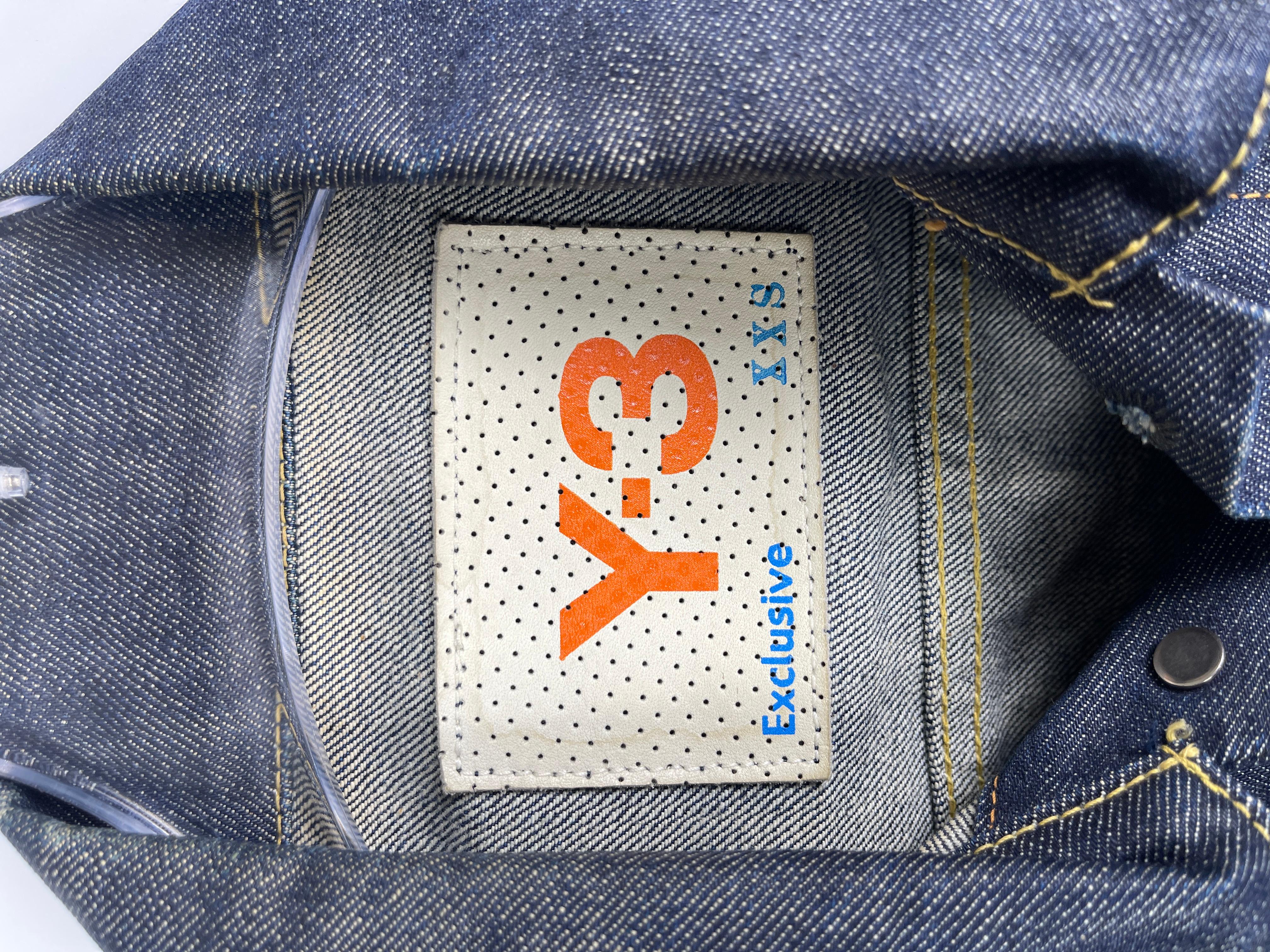 Veste en jean rayée Yohji Yamamoto Y-3 S/S2004 en vente 8
