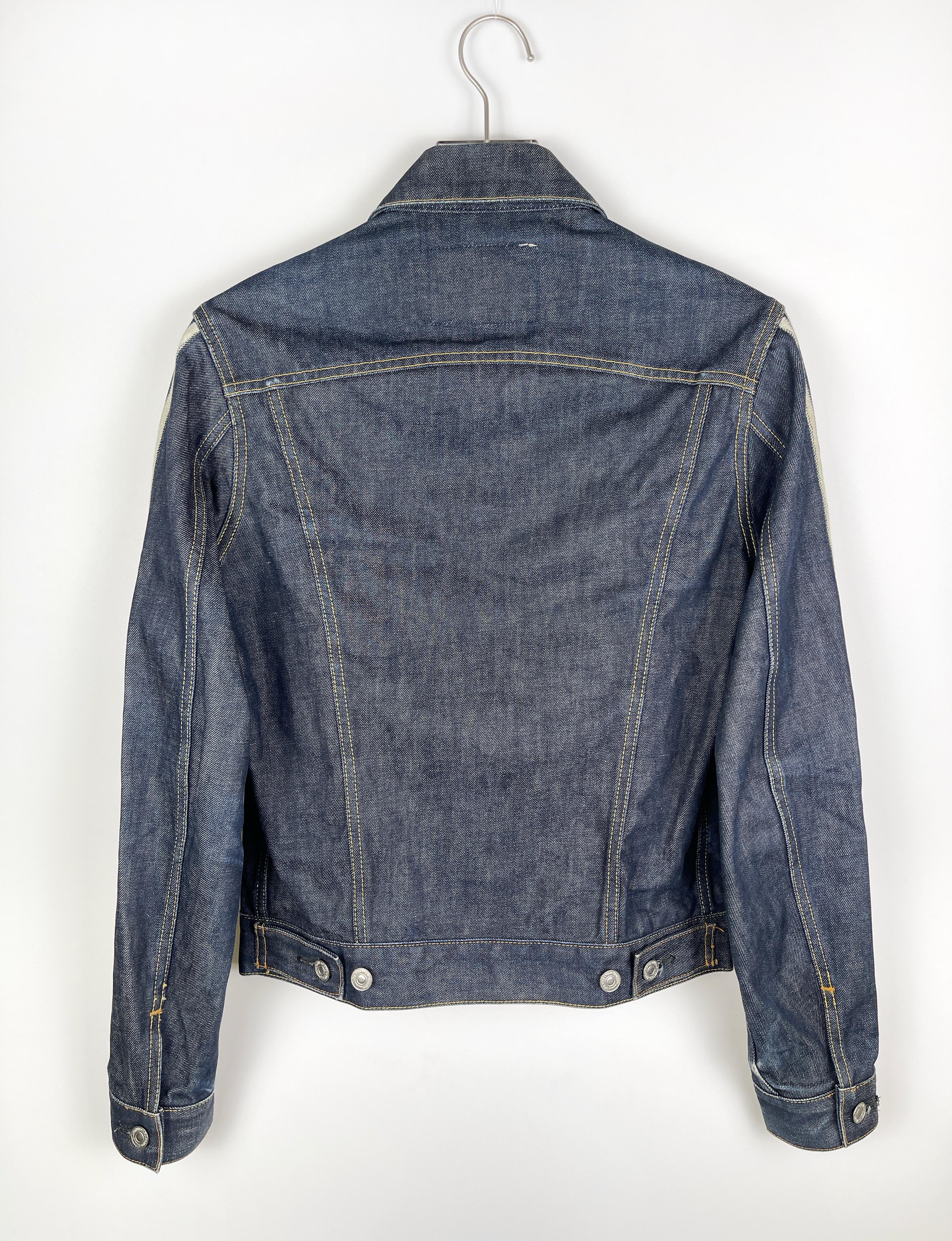 Yohji Yamamoto Y-3 S/S2004 Striped Denim Jacket In Excellent Condition For Sale In Seattle, WA
