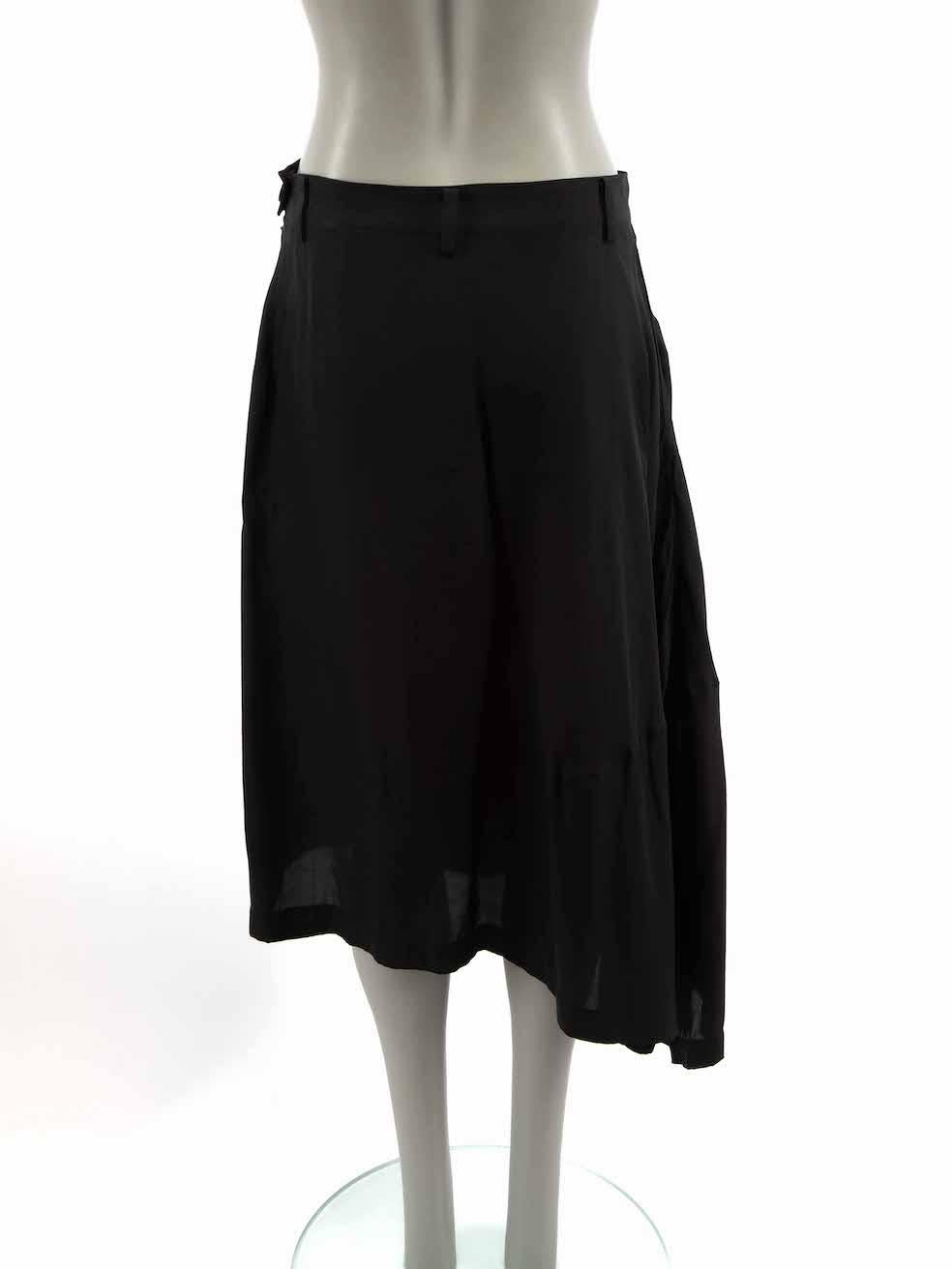 Yohji Yamamoto Y‚Äôs Vintage Black Asymmetric Midi Skirt Size M In Good Condition In London, GB