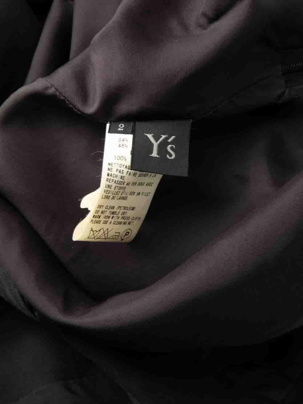 Women's Yohji Yamamoto Y‚Äôs Vintage Black Asymmetric Midi Skirt Size M