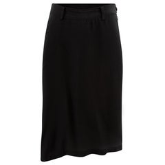 Yohji Yamamoto Y‚Äôs Vintage Black Asymmetric Midi Skirt Size M