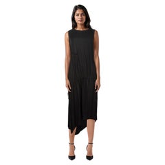 Yohji Yamamoto Y
s Black Asymmetric Drawstring Dress Size XS