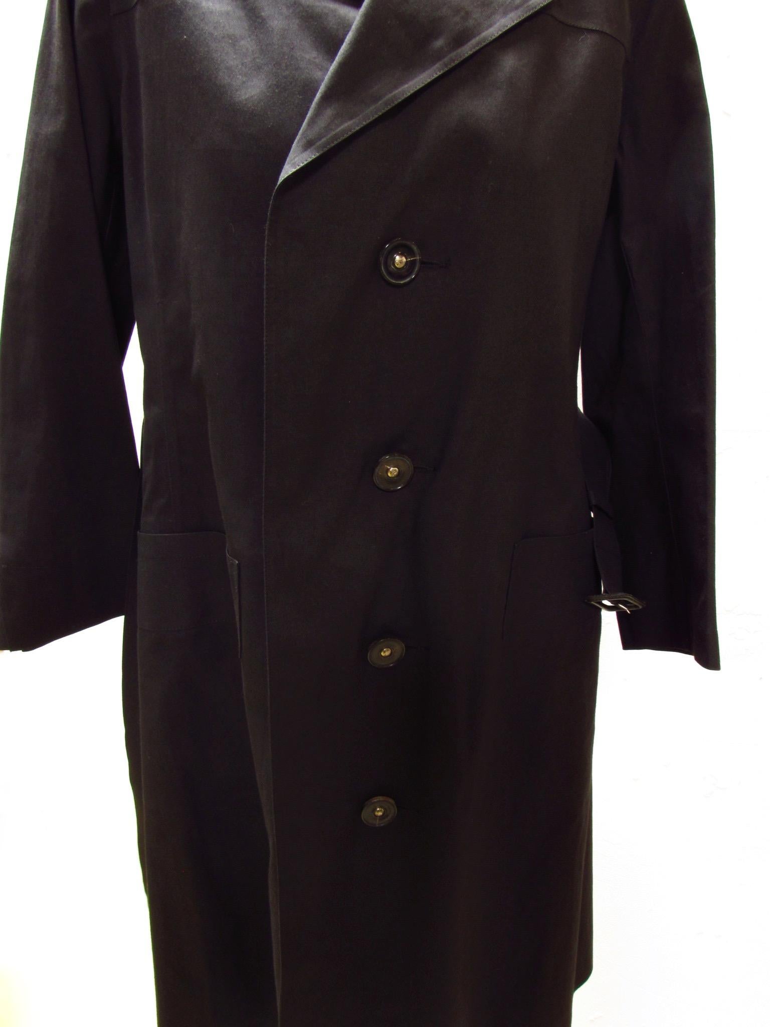 Women's Yohji Yamamoto Y's Black Belted Raincoat For Sale