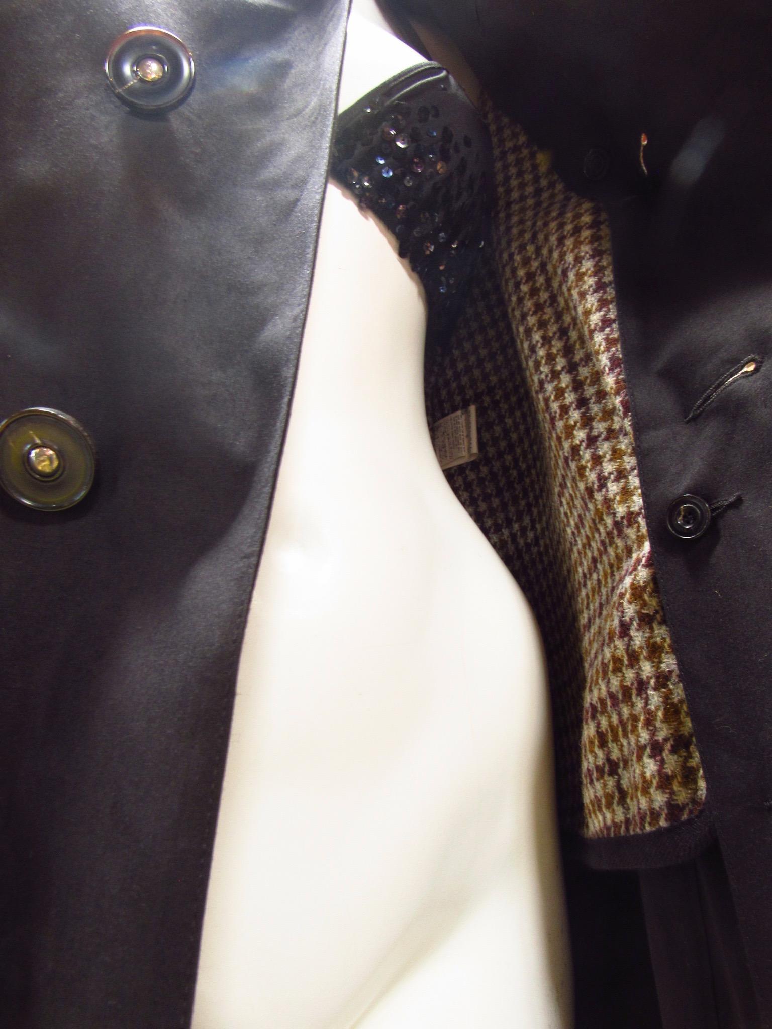 Manteau de pluie noir à ceinture Yohji Yamamoto Y's en vente 4