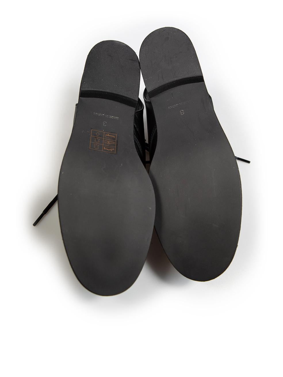 Women's Yohji Yamamoto Y's Black Leather Slingback Oxfords Size UK 4