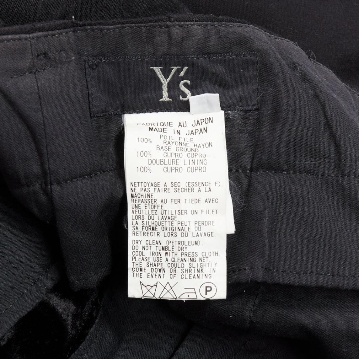 Yohji Yamamoto Y's pantaloni larghi affusolati in rayon nero plissettati sul davanti JP3 L in vendita 2