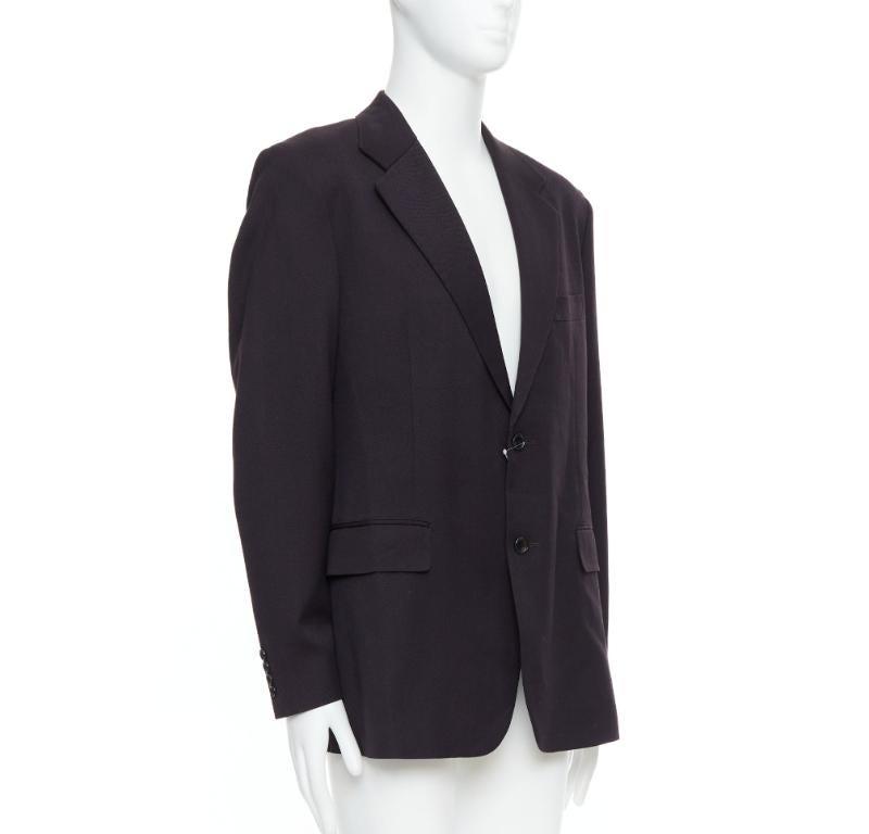 Nero Yohji Yamamoto Y's blazer con tasca ad aletta in twill di lana nero JP3 L in vendita