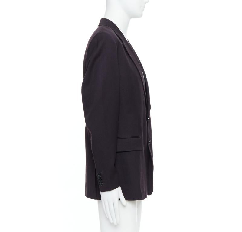 Yohji Yamamoto Y's blazer con tasca ad aletta in twill di lana nero JP3 L In condizioni ottime in vendita a Hong Kong, NT