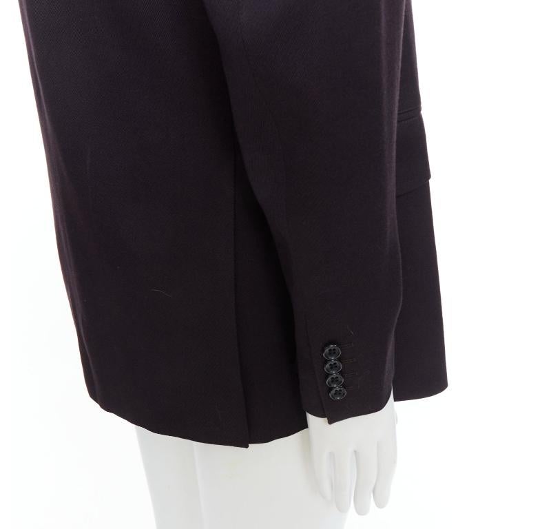 Yohji Yamamoto Y's blazer con tasca ad aletta in twill di lana nero JP3 L in vendita 2