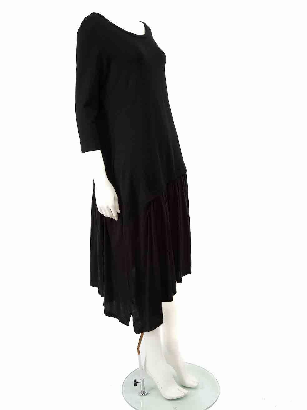 CONDITION is Very good. Hardly any visible wear to dress is evident on this used Y's by Yohji Yamamoto designer resale item.
 
 
 
 Details
 
 
 Black
 
 Wool
 
 Dress
 
 Long sleeves
 
 Midi
 
 Round neck
 
 Ruffle skirt
 
 1x Side pocket
 
 
 
 
