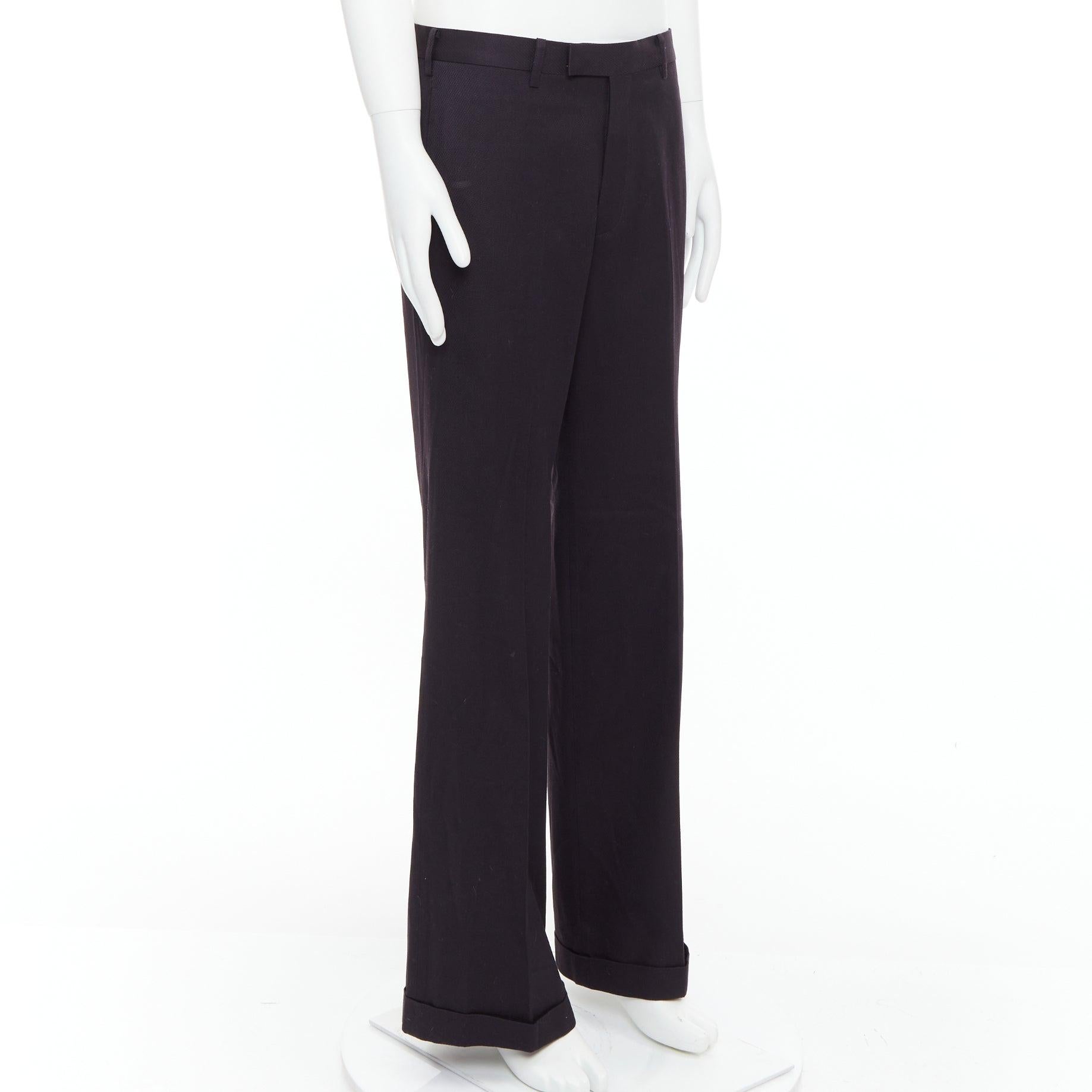 Pantalones anchos YOHJI YAMAMOTO Y's en mezcla de algodón y lana marrón oscuro JP4 XL Negro en venta