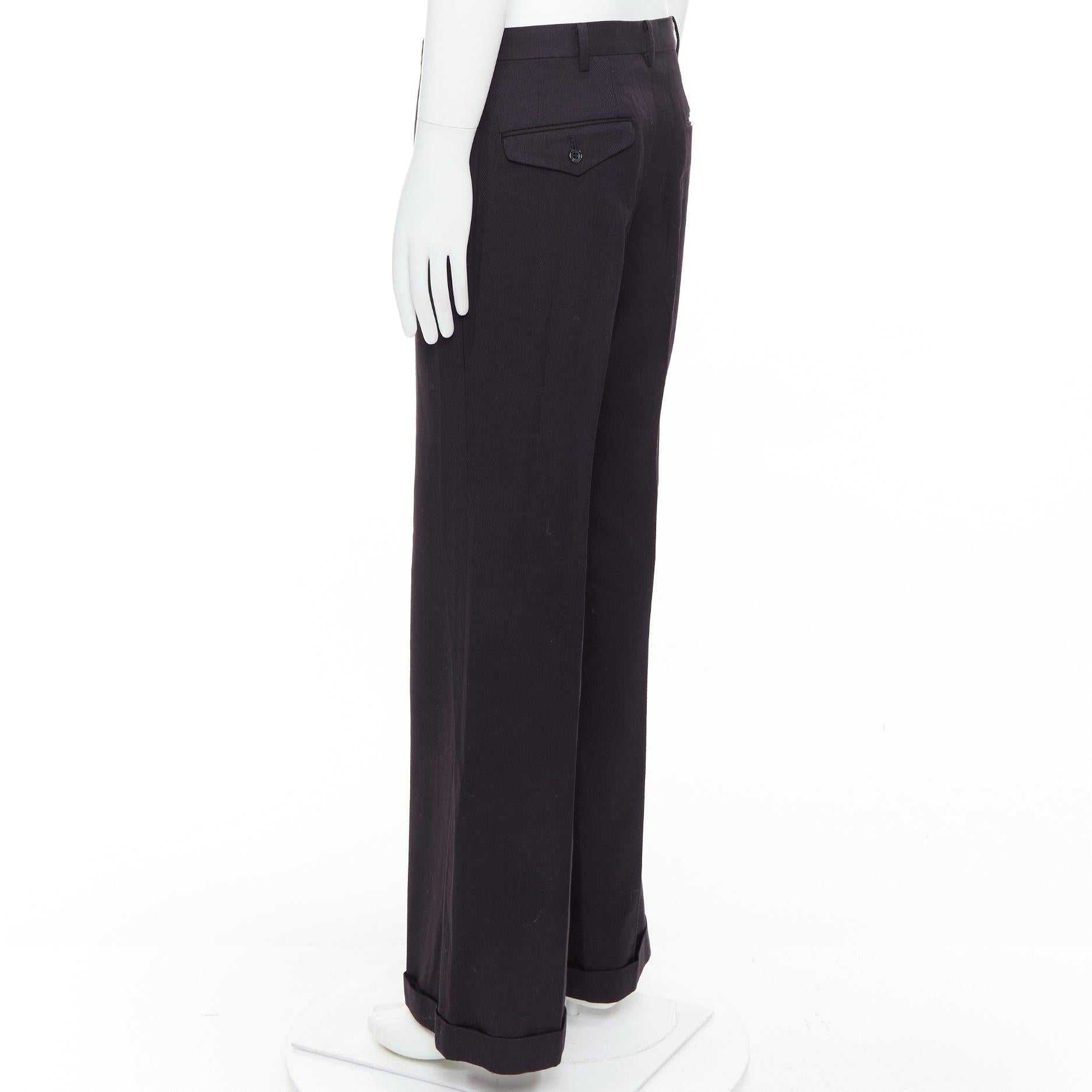 Pantalones anchos YOHJI YAMAMOTO Y's en mezcla de algodón y lana marrón oscuro JP4 XL en venta 1