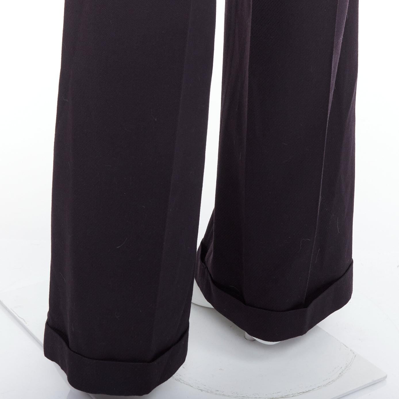 Pantalones anchos YOHJI YAMAMOTO Y's en mezcla de algodón y lana marrón oscuro JP4 XL en venta 2