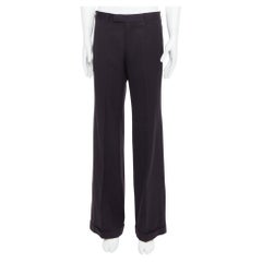 Yohji Yamamoto Y's Pantalon large en laine et coton mélangés marron foncé JP4 XL