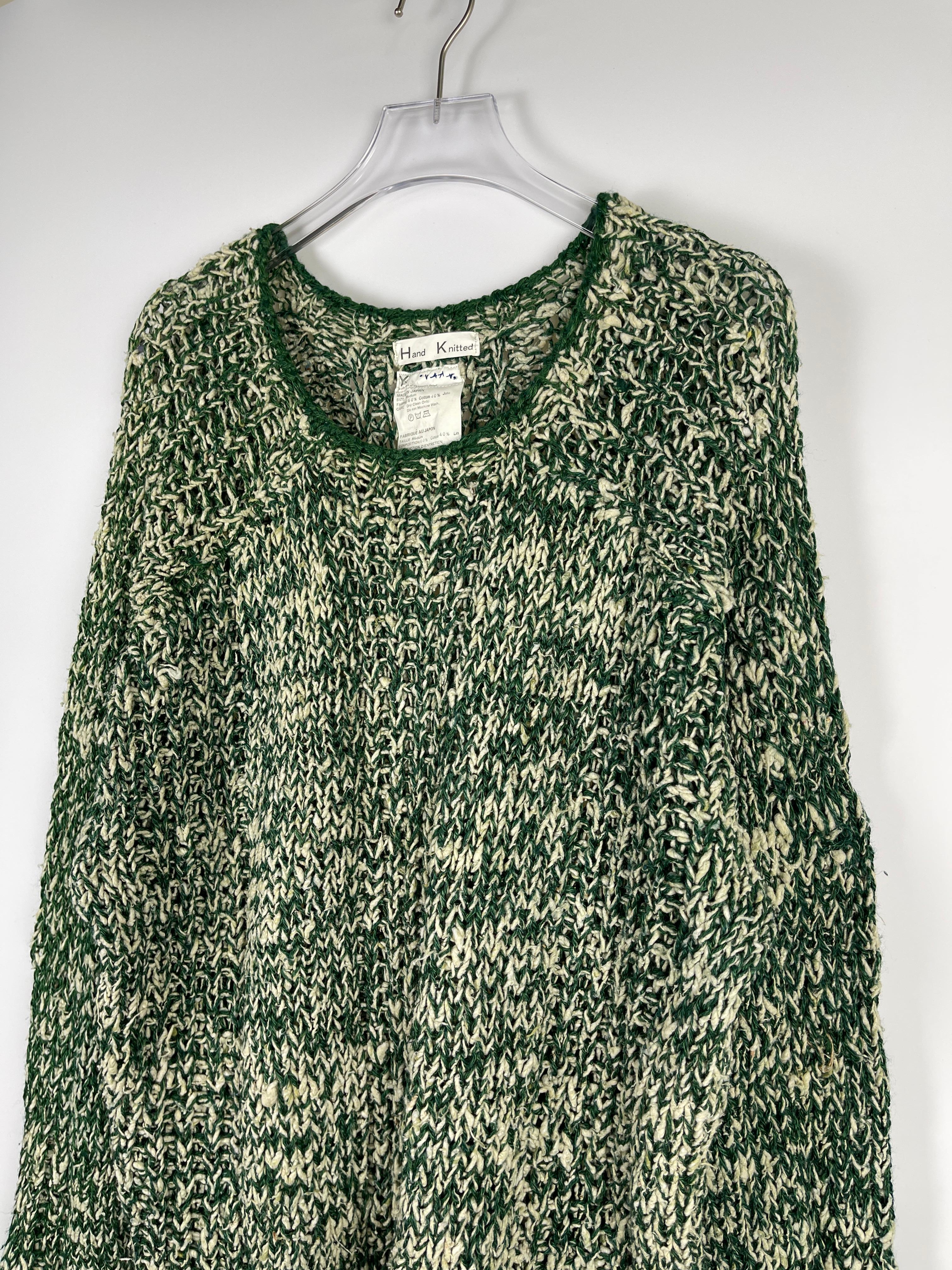 Yohji Yamamoto Y's For Men 1980's Hand-Knitted Sweater In Excellent Condition For Sale In Seattle, WA