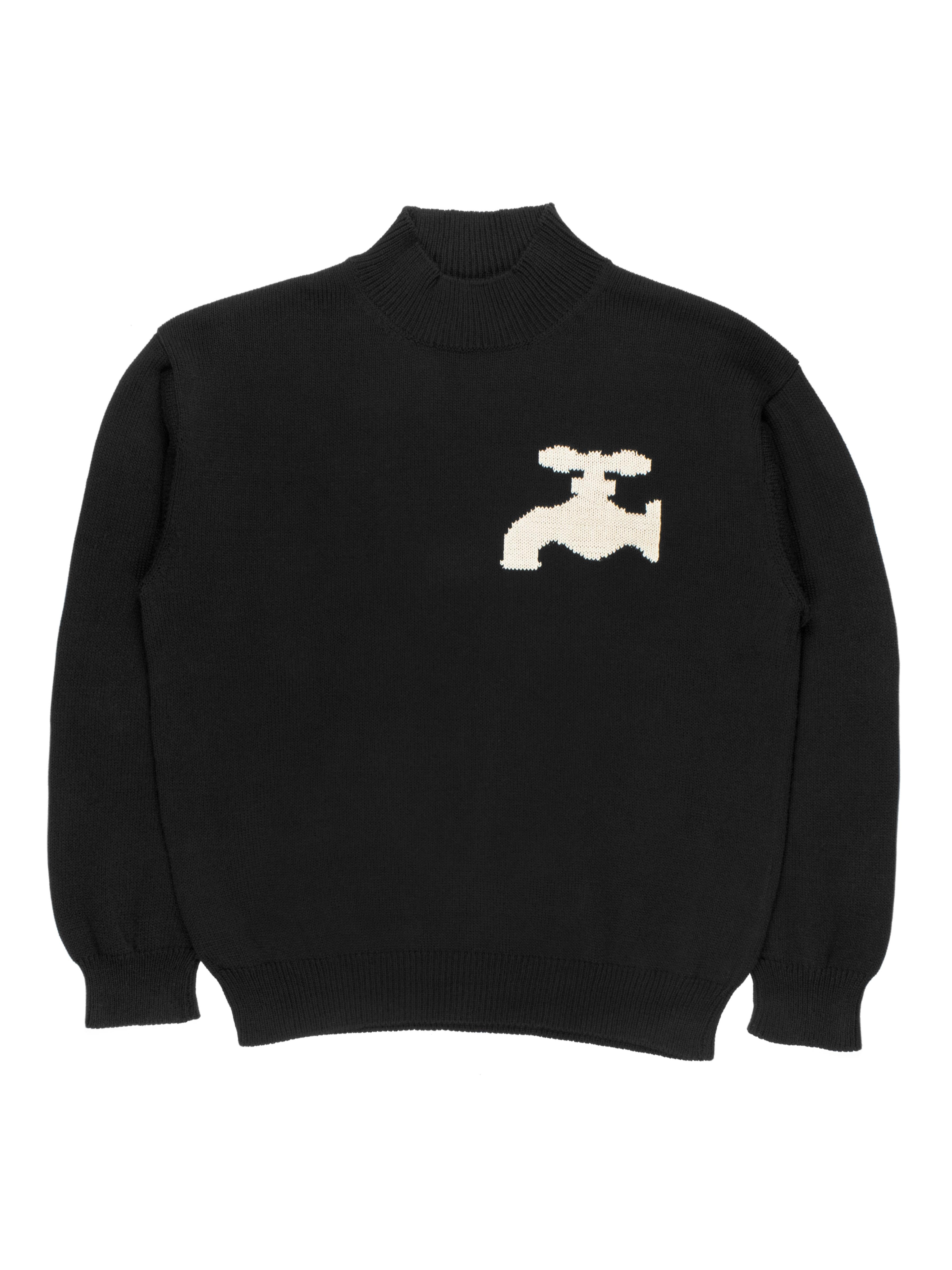 Black Yohji Yamamoto Y's for Men Faucet Sweater