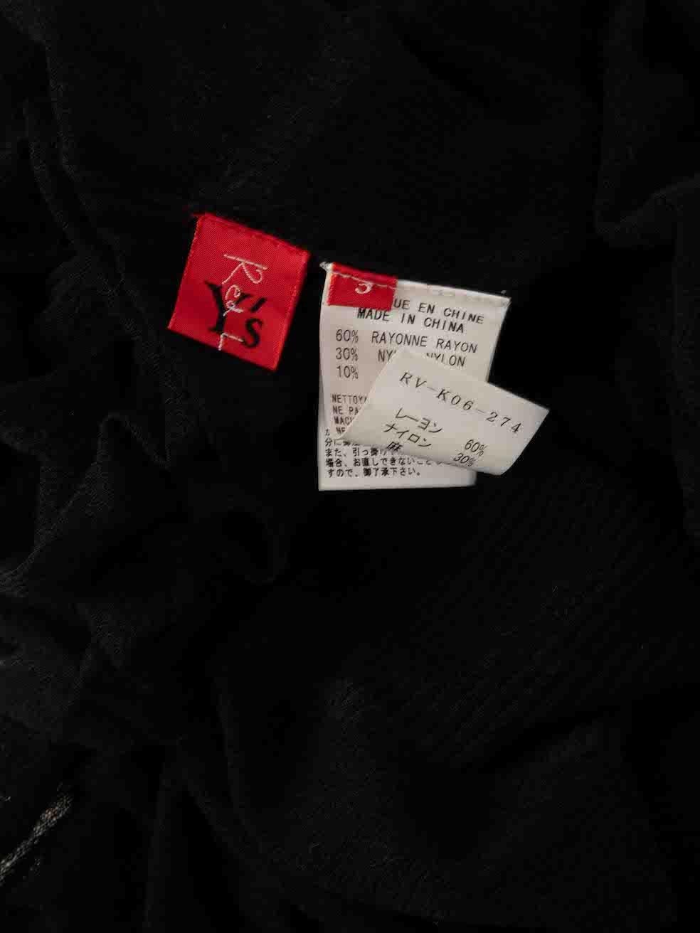 Yohji Yamamoto Y's Red Label Black Sleeveless Sheer Top Size M en vente 1