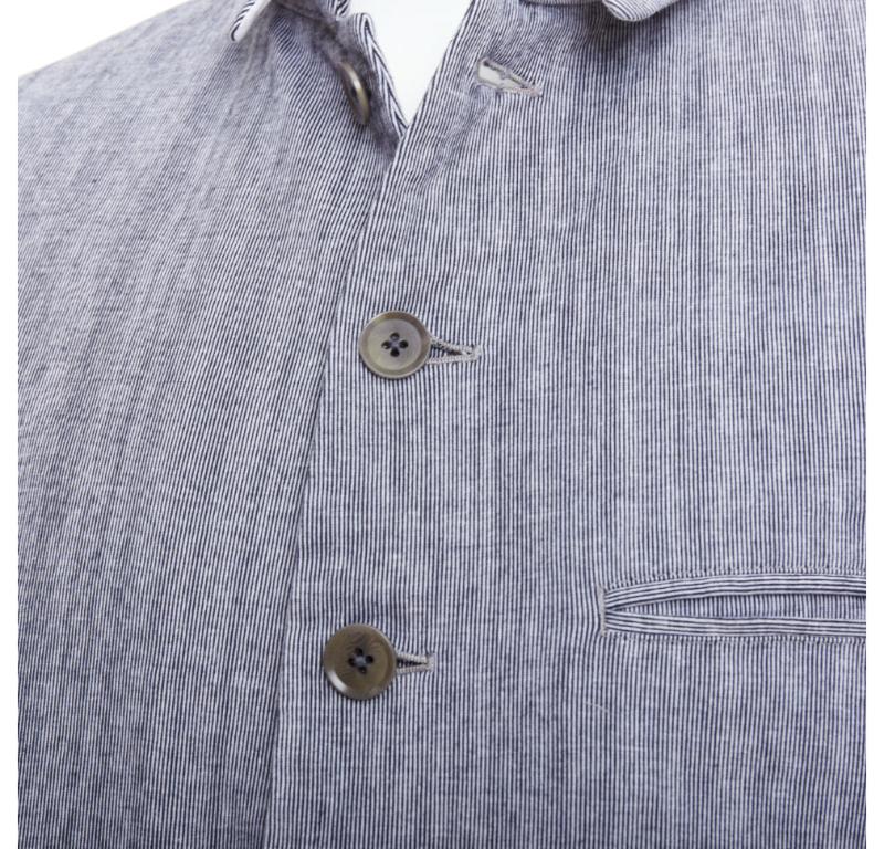 Yohji Yamamoto Y's giacca blazer in cotone blu lavato con coulisse in vita JP3 L.
Riferimento: PRWU/A00023
Marchio: Yohji Yamamoto
Collection's: Y's
Materiale: Cotone
Colore: blu
Modello: Tinta unita
Chiusura: bottone
Dettagli extra: Coulisse