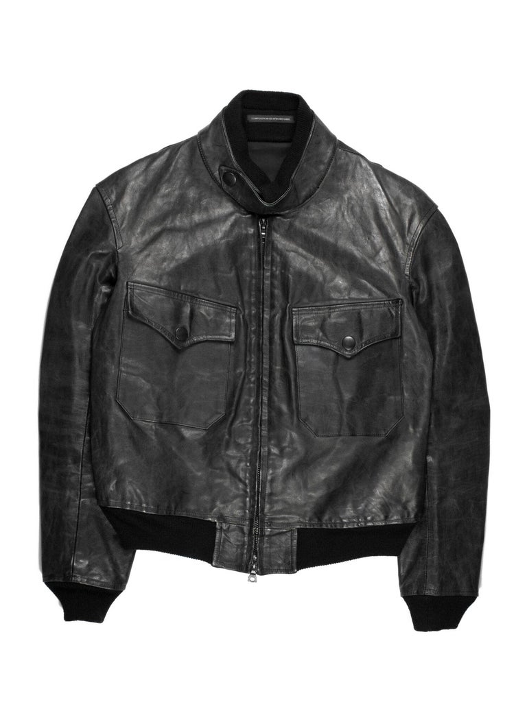 Yohji Yamamoto Y's x Justin Davis AW2009 Pin-Up Girl Leather Jacket at ...