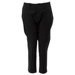 Yohji Yamamoto Y's Yohji Yamamoto Pantaloni neri slim fit cropped taglia S.