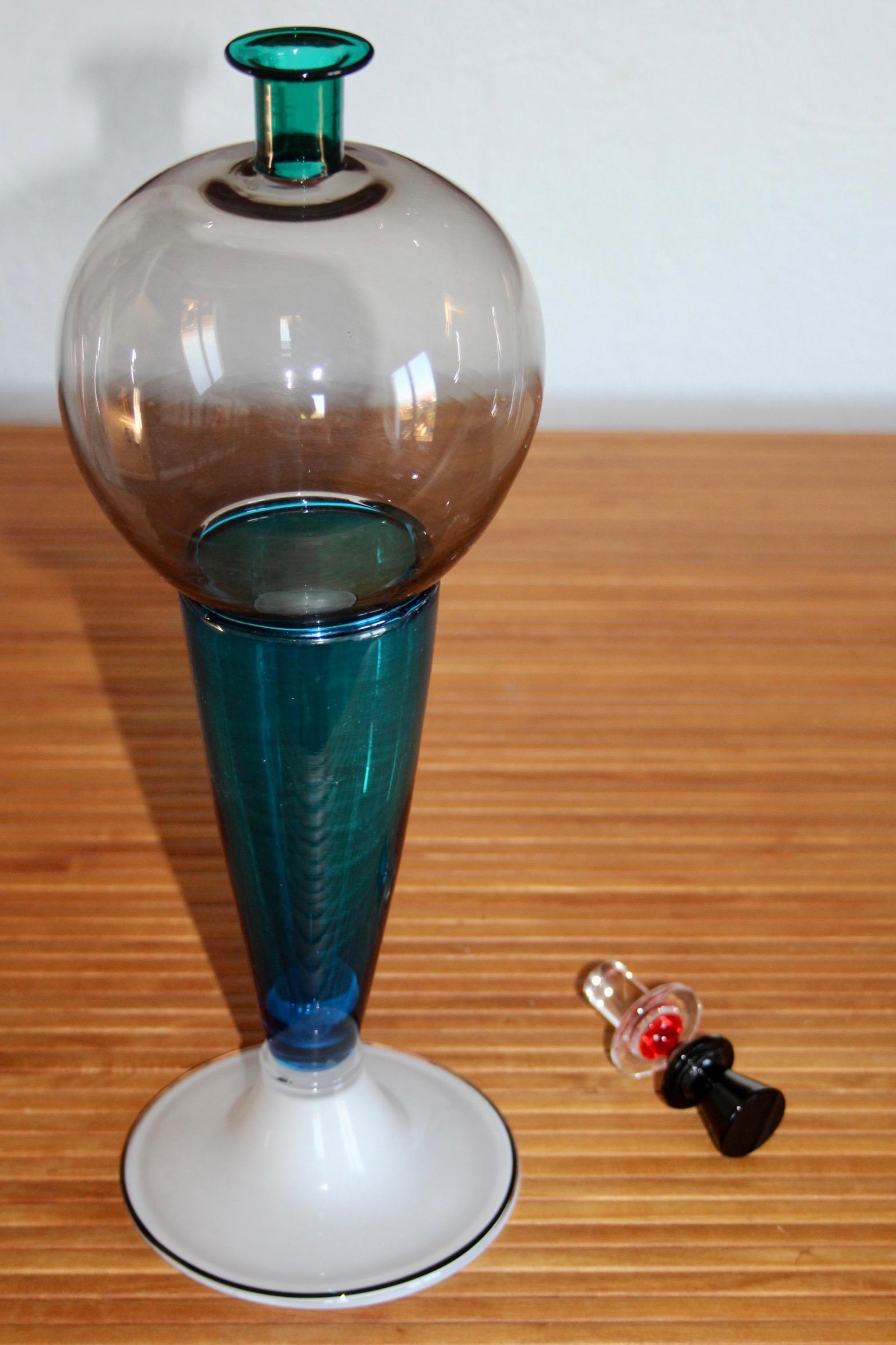 Yoichi Ohira Vase en verre de Murano pour Vetreria De Majo 1988 Bon état à grand Lancy, CH