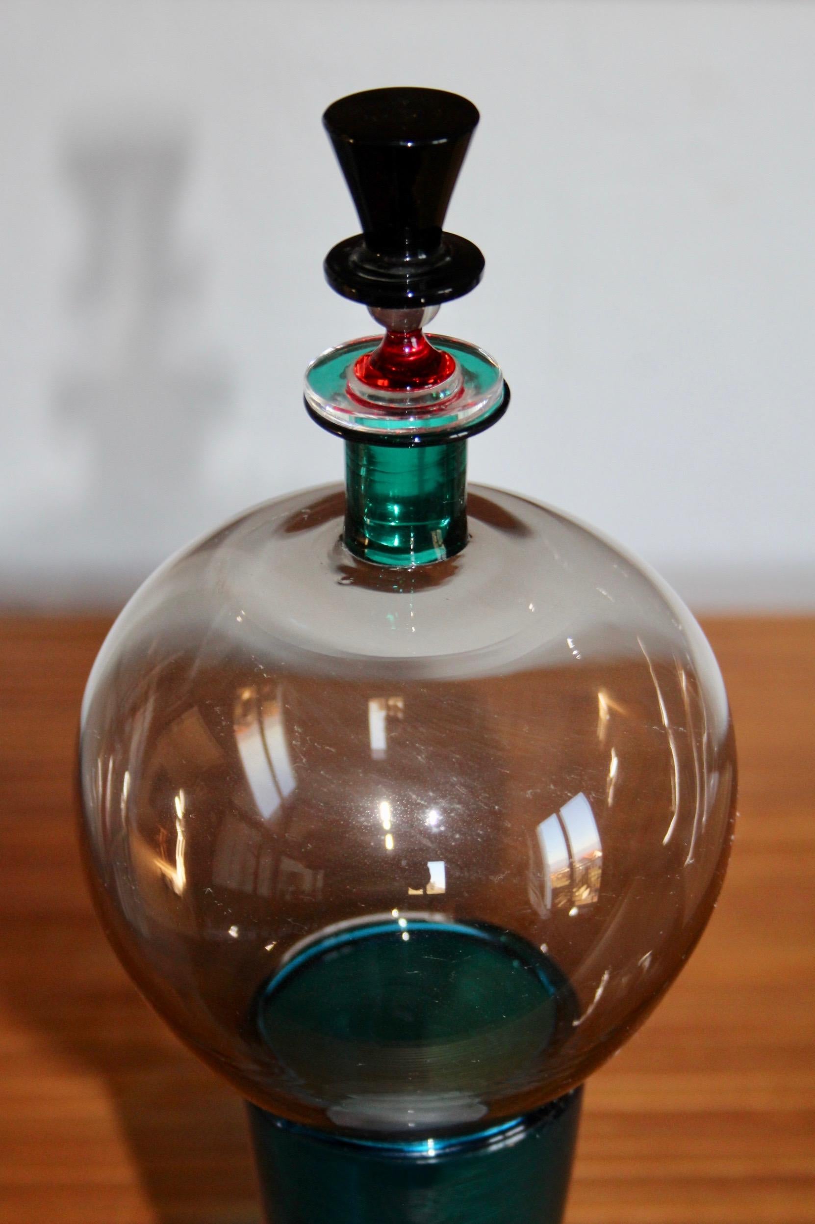 Verre Yoichi Ohira Vase en verre de Murano pour Vetreria De Majo 1988