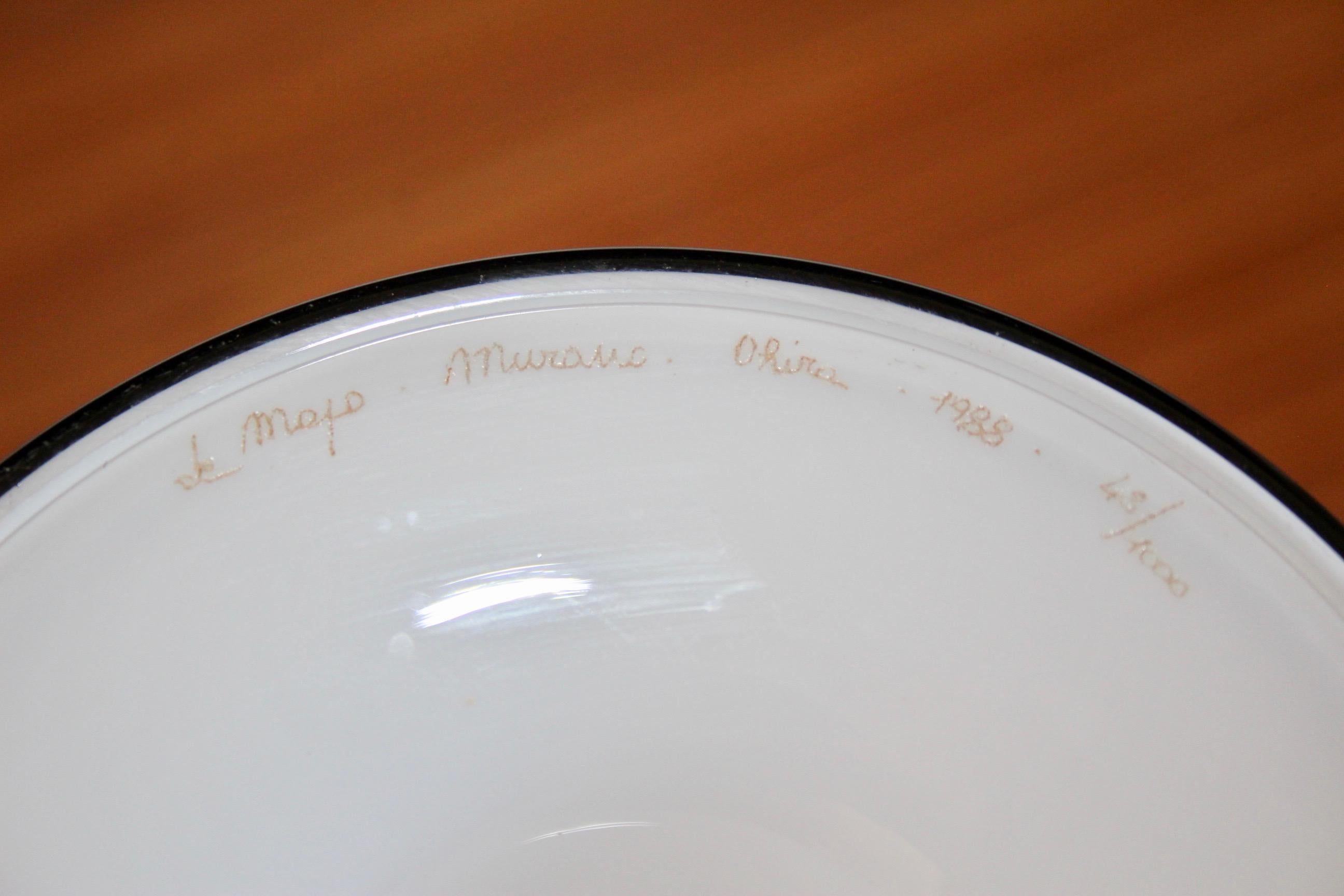 Yoichi Ohira Vase en verre de Murano pour Vetreria De Majo 1988 1