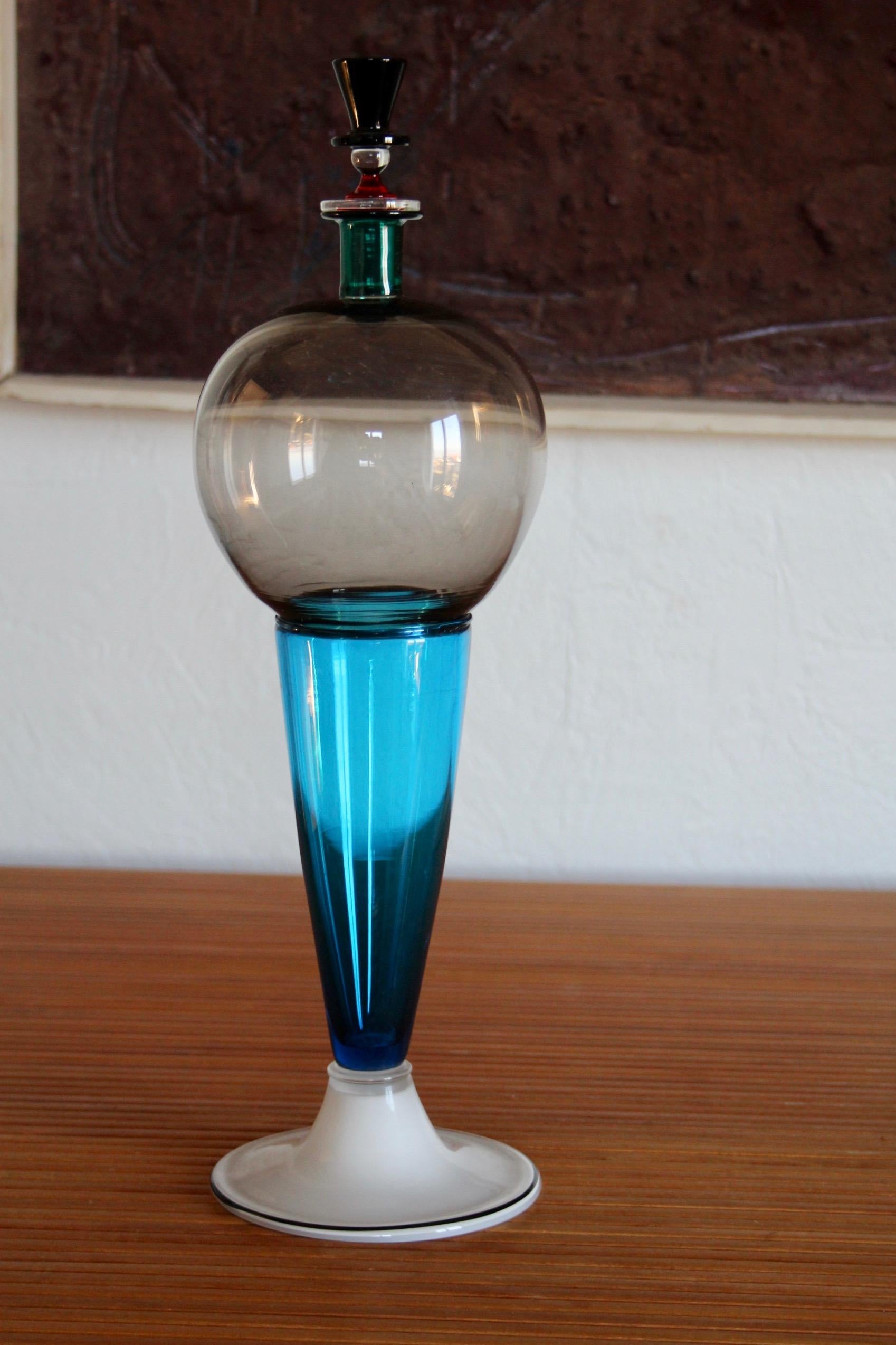 Yoichi Ohira Vase en verre de Murano pour Vetreria De Majo 1988 3