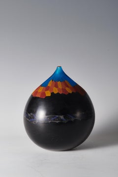 Colata di Lava Vase by Yoichi Ohira, Hand-Blown Glass, Italy, 2002