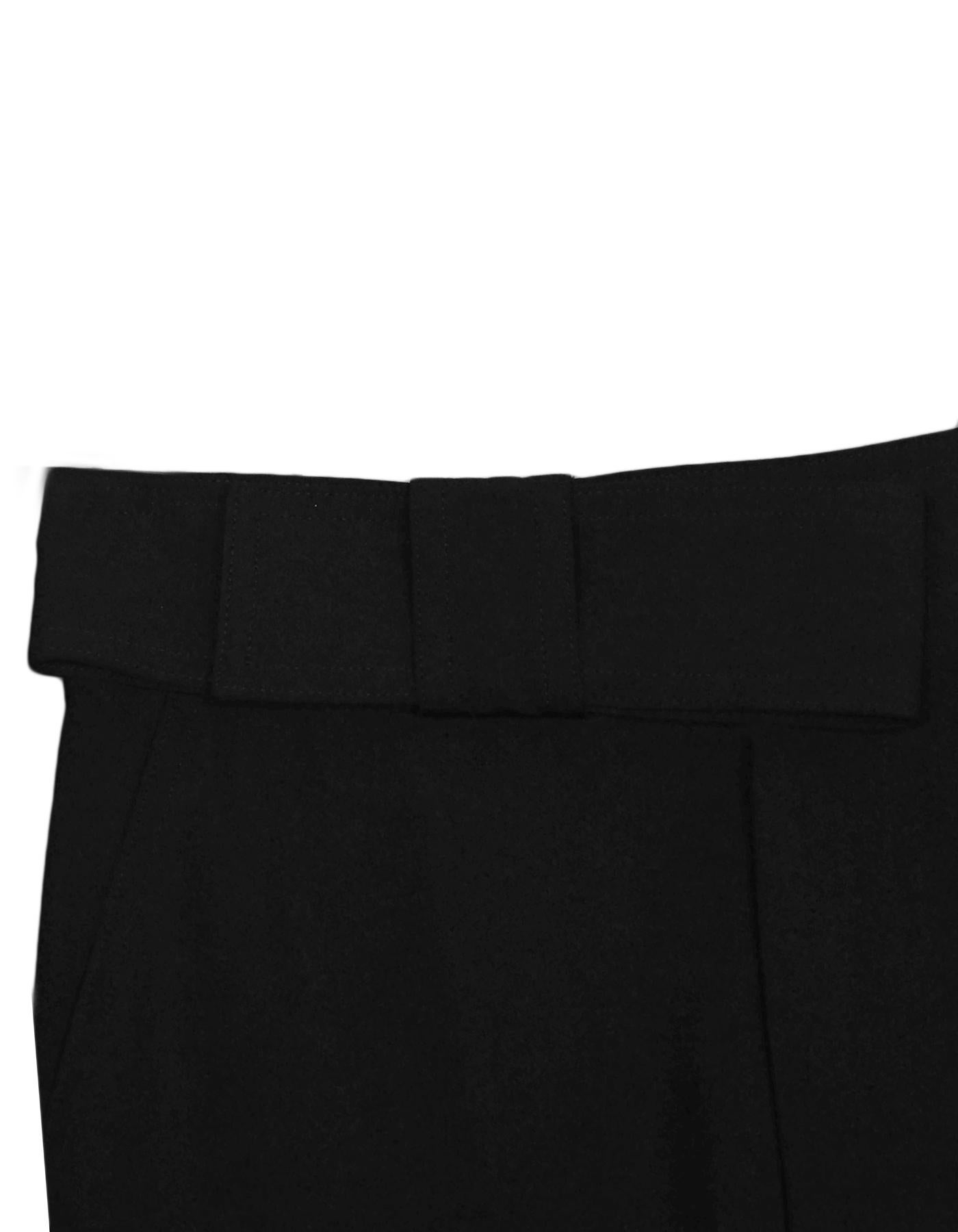 Yoji Yamamoto Black Pants w Bow & Leg Gather In Excellent Condition In New York, NY