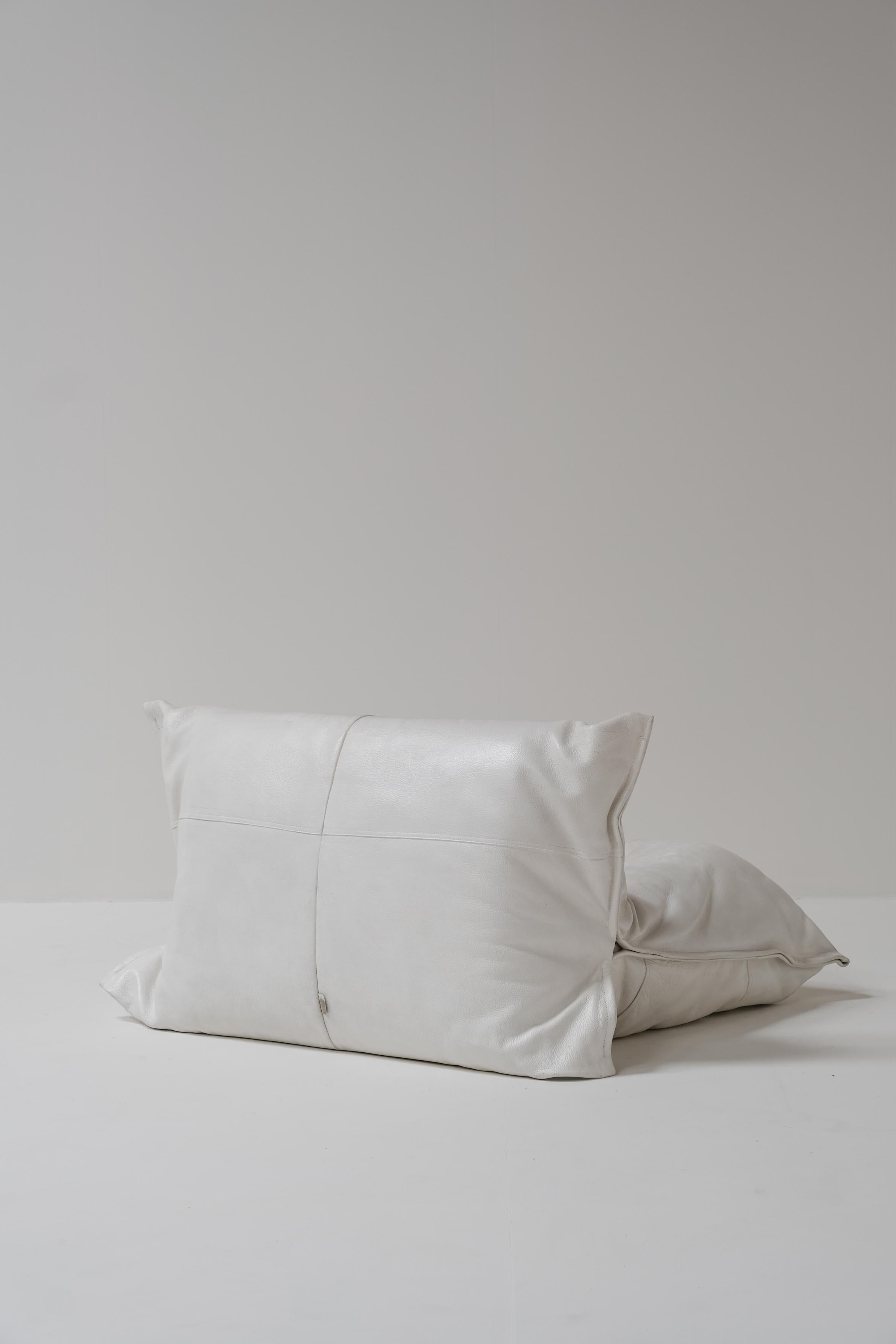French Yoko 1 seater in white chream leather